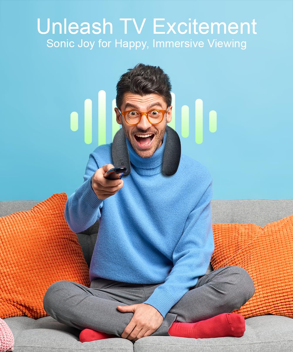 Homespot Wireless Neckband Speaker With Bluetooth Transmitter Set For Tv And Low Latency Gaming Boomerang