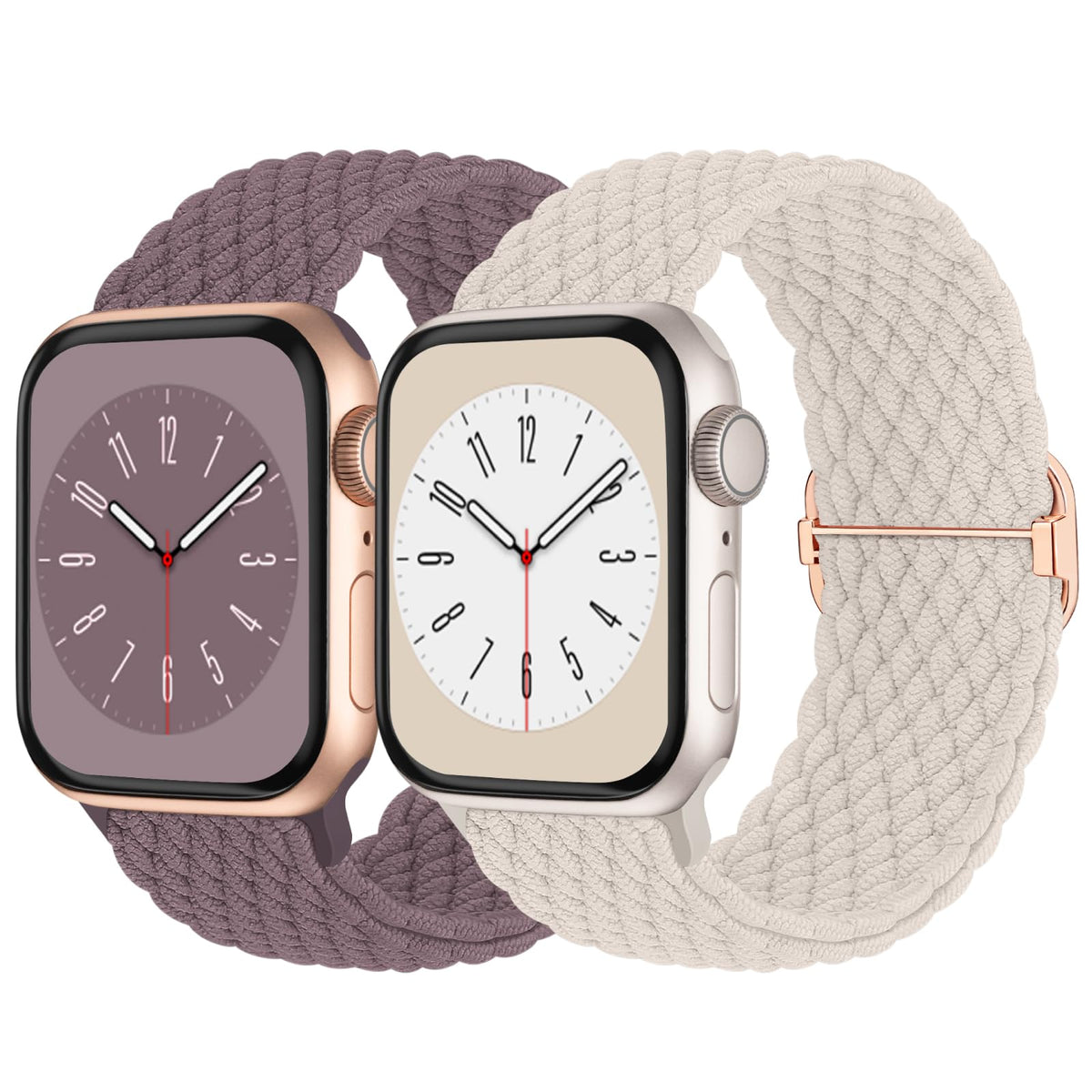 Braided Solo Loop Compatible With Apple Watch Band 42Mm 44Mm 45Mm 49Mm Women Men, Adjustable Stretchy Bands Elastic Sport Wristb