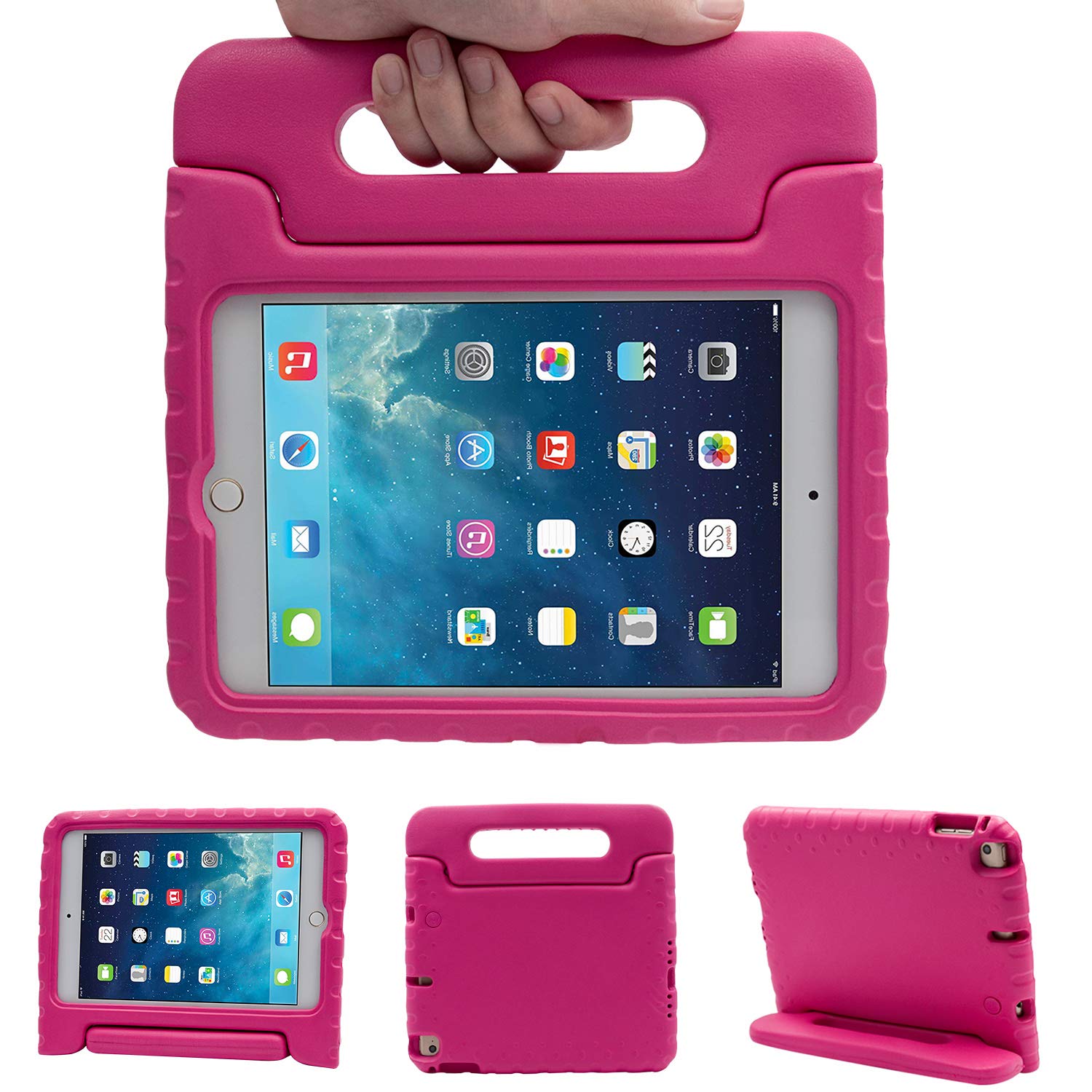 LEFON Kids Case Shockproof for iPad Mini 5/4/3/2/1, iPad Mini 4th Generation Case for Kids, Convertible Handle Light Weight Supe