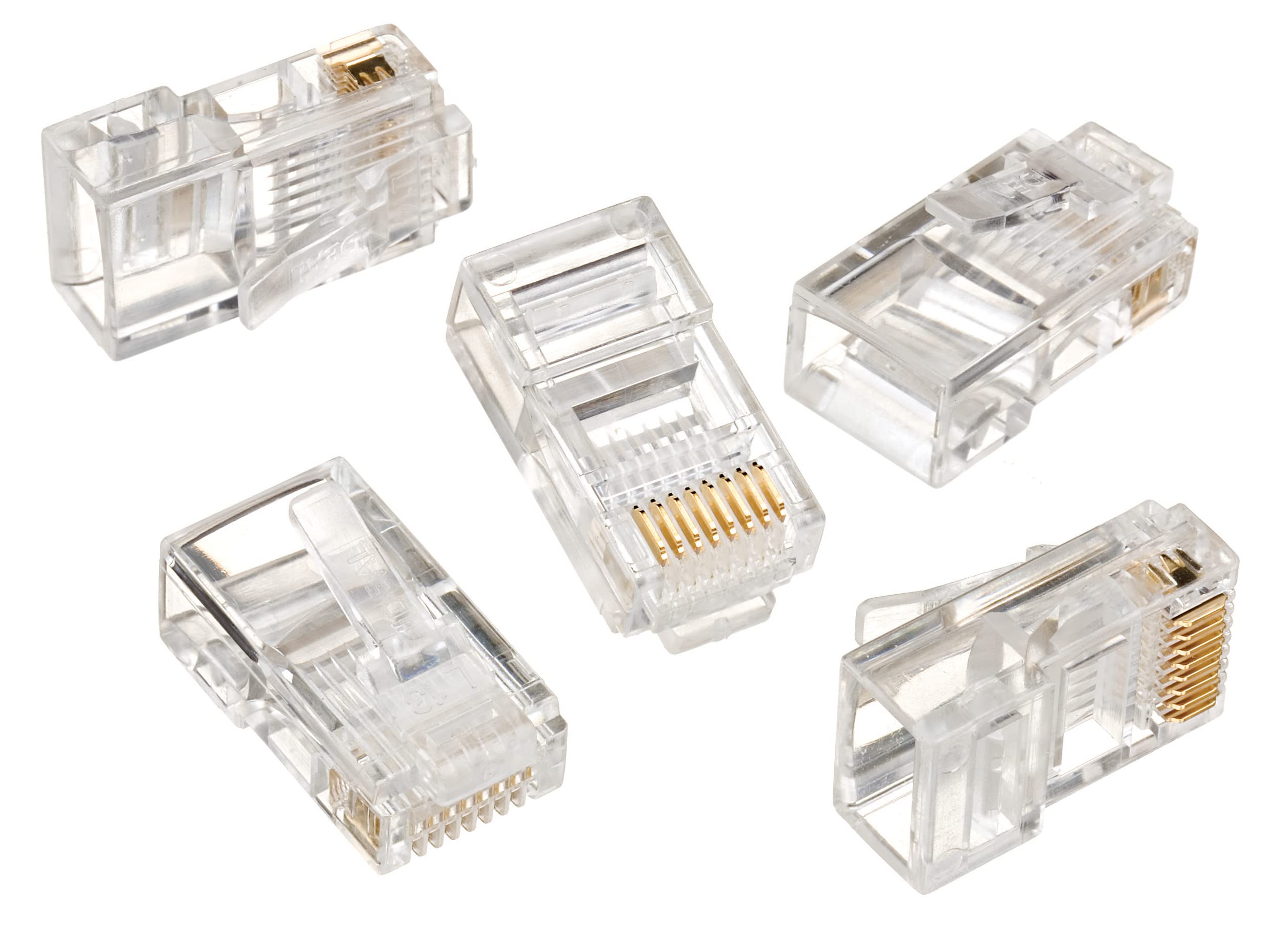 Ideal Industries Inc. 85 379 Strain Relief Boots And Modular Plugs, Cable Connectors For Cat5E, 100 Mhz Cables, 15 Connectors, 1