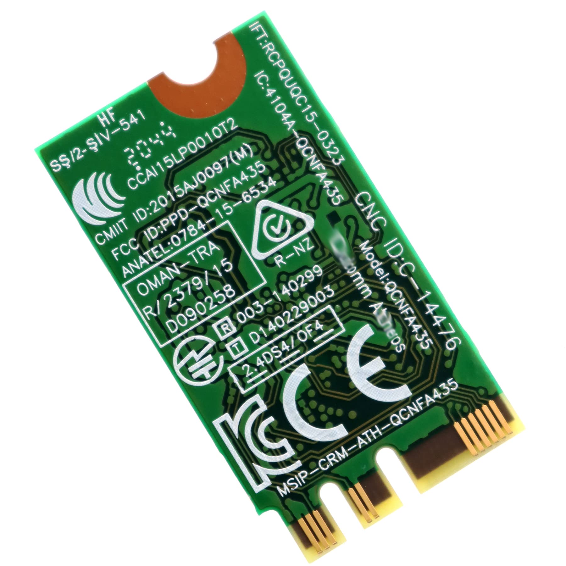 Deal4Go Qcnfa435 Qca9377 802.11Ac 433Mbps M.2 Ngff Wifi Adapter Wireless Wlan Card W/Bluetooth 4.1 For Dell Dw1810 Qualcomm Athe