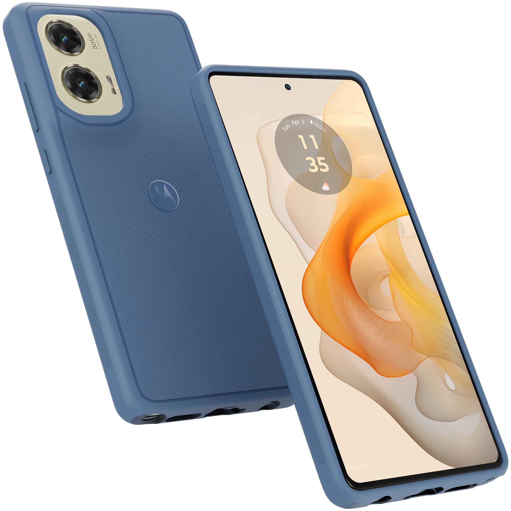 Motorola Moto G Stylus 5G (2024) Textured Protective Case  Dusk Blue   Precision Fit Shock Absorbing Cases For Enhanced Phone Gr