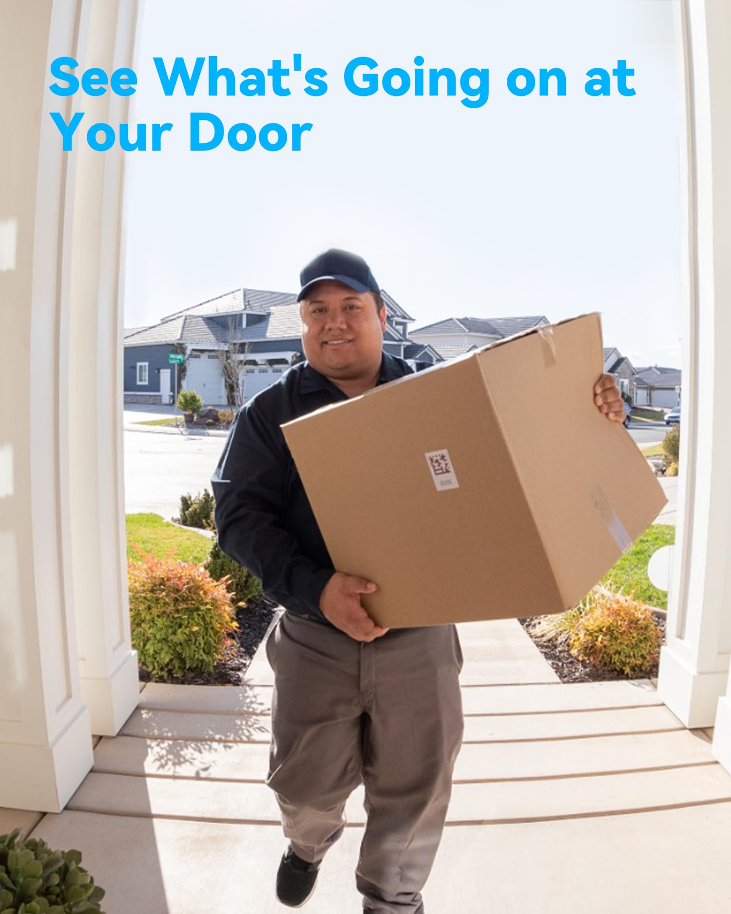 Chzhvan Doorbell Camera Wireless, Fhd Smart Video Doorbell Wireless With Ai Analysis, 2.4G Wi Fi, Battery Powered, Anti Theft, P