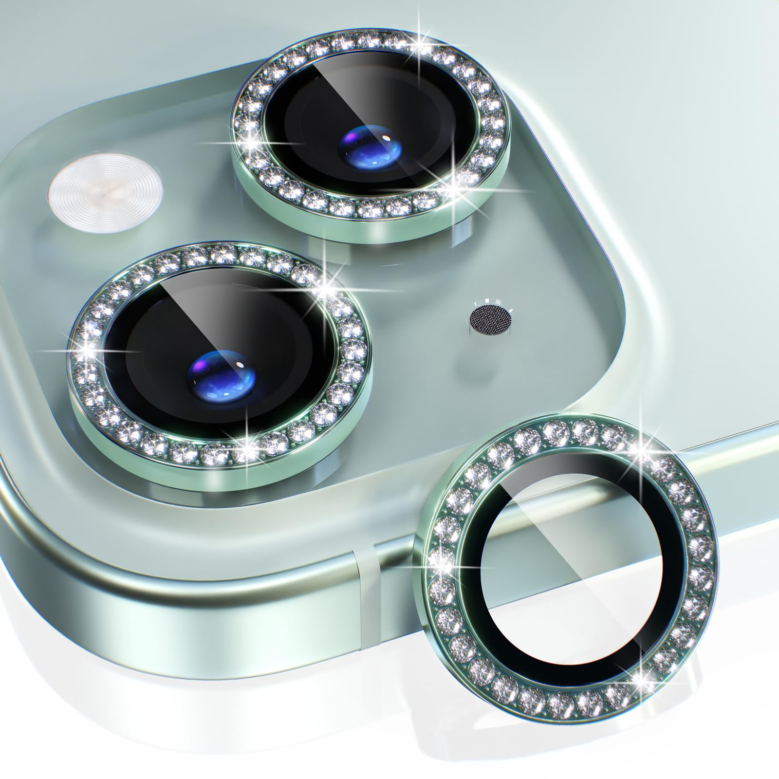 Choiche Compatible For Iphone 15 /Iphone 15 Plus Camera Lens Protector Bling, 9H Tempered Glass Camera Cover Screen Protector Me