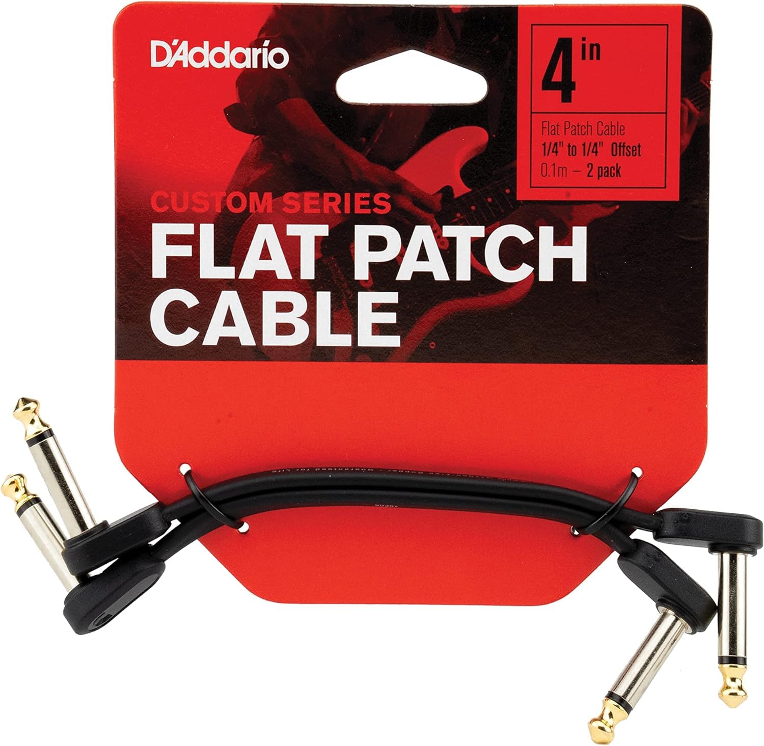 Daddario Accessories Classic Series Flat Guitar Patch Cables   Guitar Pedal Cable With  Inch Ends   Durable & Reliable   Instrum