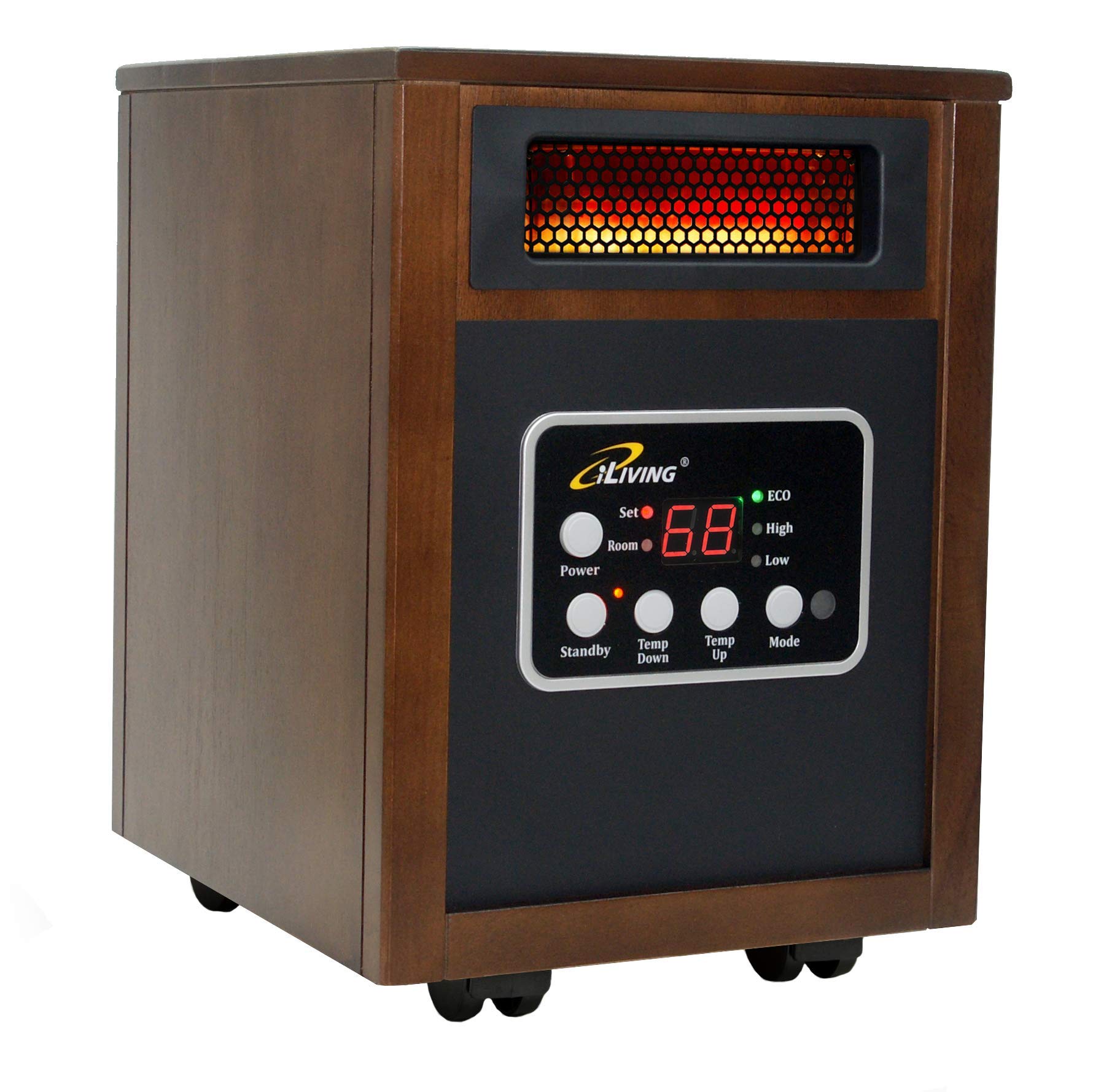 Iliving Ilg 918W Indoor Electric Space Infrared Heater, One, Dark Walnut