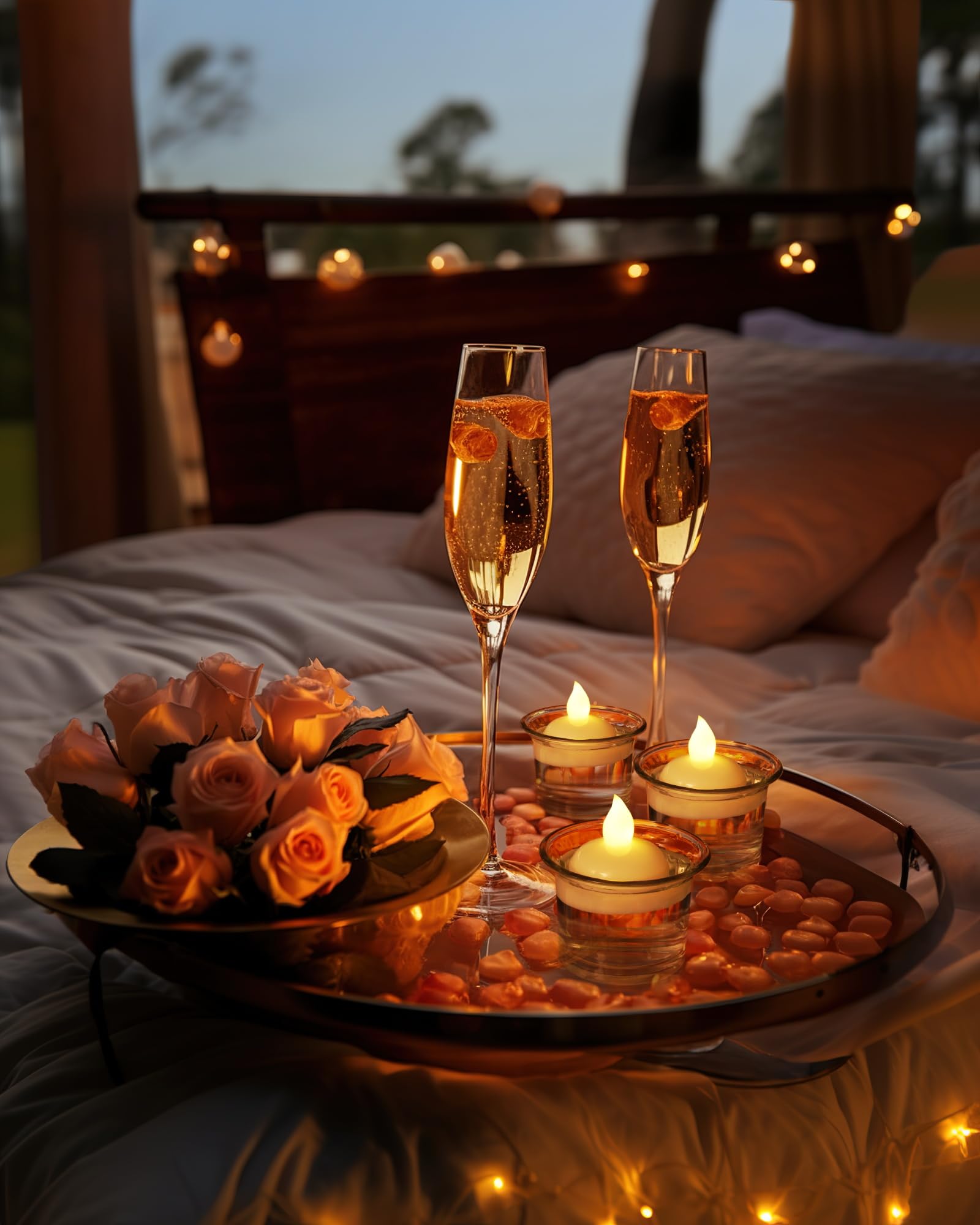 Homemory 36 Pack Flameless Floating Candles, Warm White Led Flickering Tealight Candles In Bulk, Decor For Wedding, Party, Cente