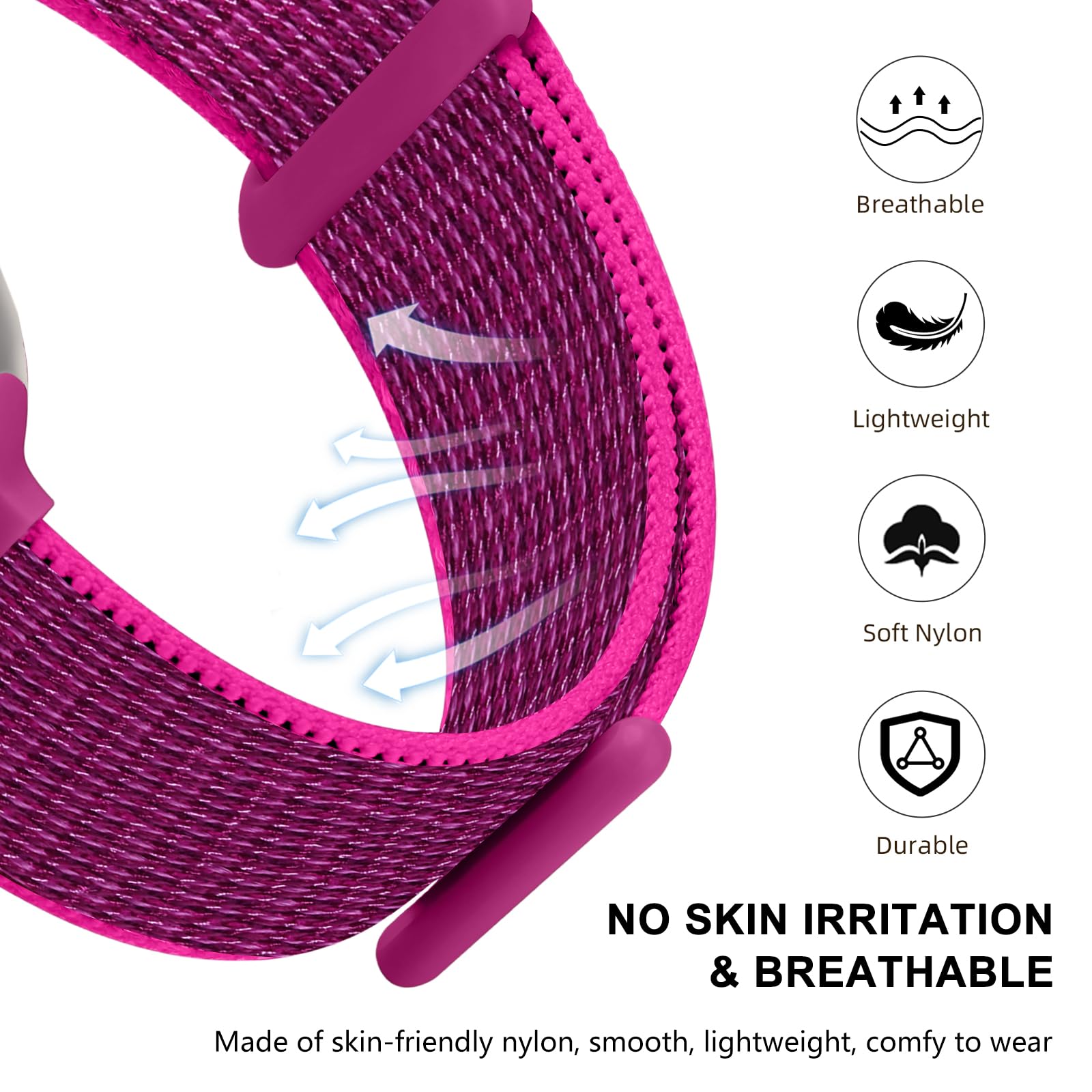 Getino Nylon Band Compatible With Apple Watch Bands 46Mm 44Mm 42Mm 45Mm 49Mm 40Mm 41Mm 38Mm Women Men, Breathable Stretchy Sport