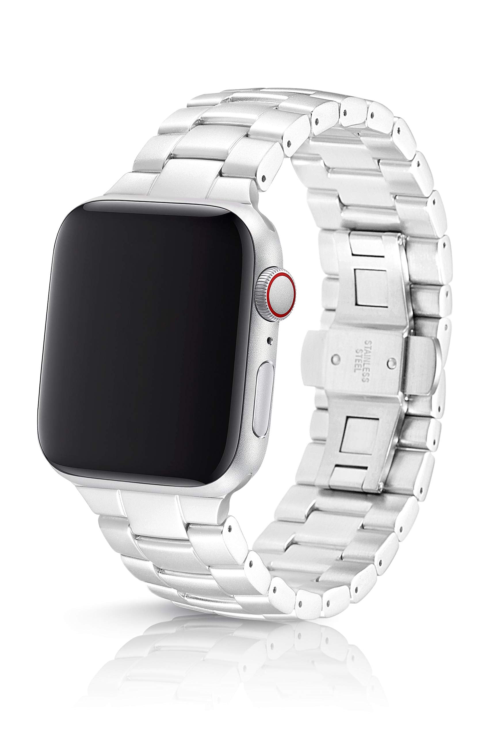 45mm JUUK Velo Silver Premium Watch Band Made for The Apple Watch, Using Aircraft Grade, Hard Anodized 6000 Series Aluminum with