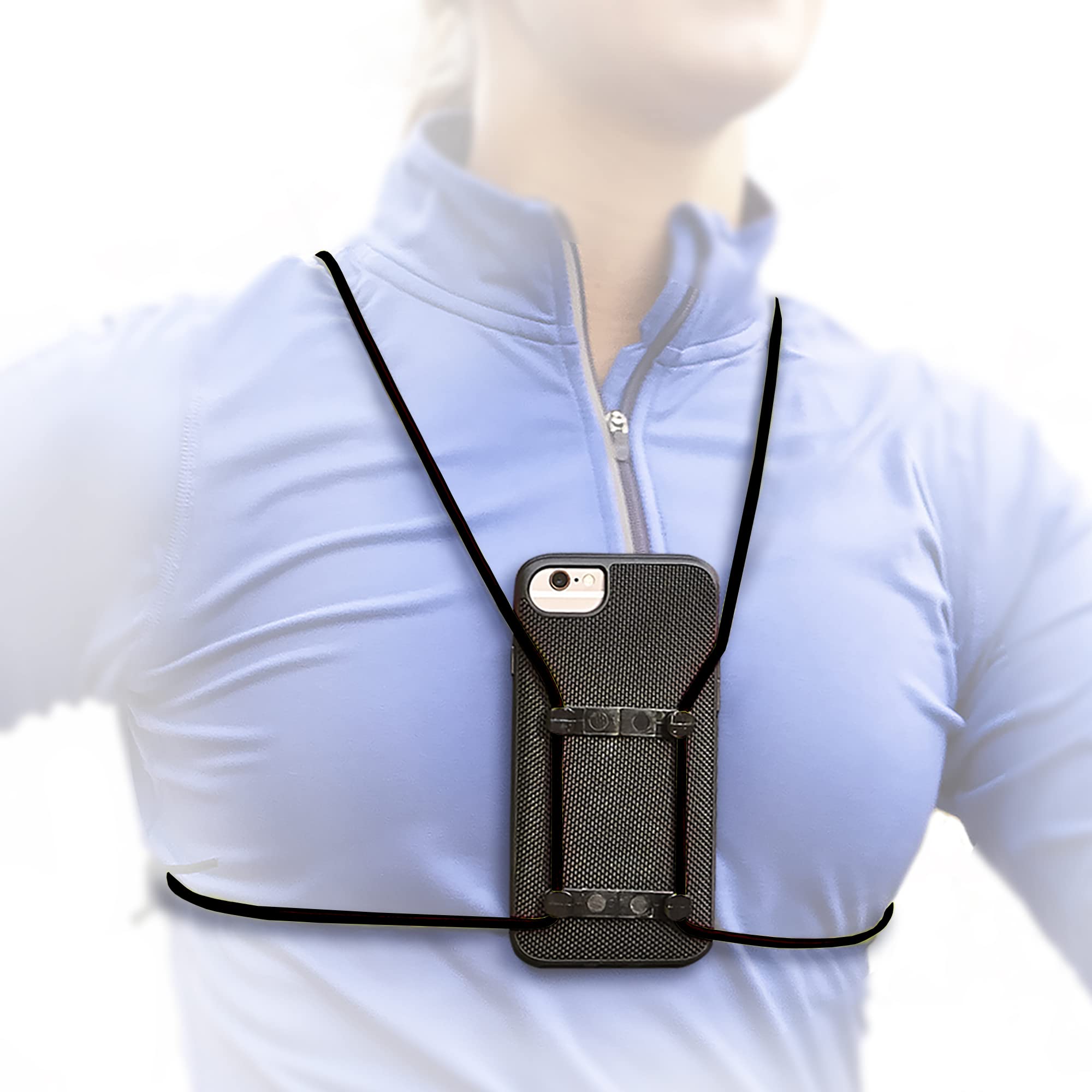 Rooster Wrap Black   Retractable Cell Phone Holder   Mobile Phone Chest Mount   Universal Cell Phone Accessory   Smart Phone Har