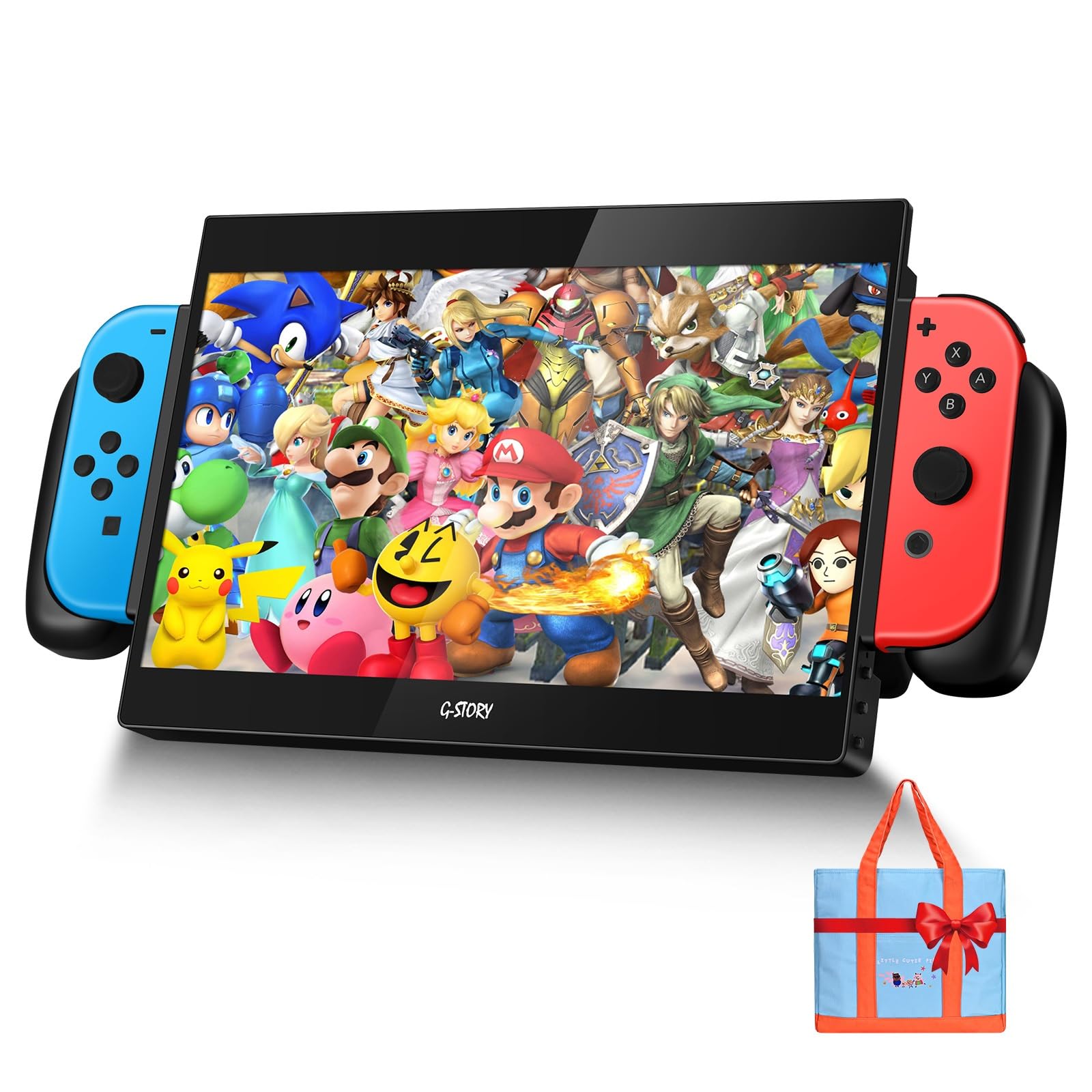 G Story 10.1 Portable Monitor For Switch, 1080P Portable Gaming Monitor Ips Screen With Usb Type C And Randomly Bag, Game Mode,