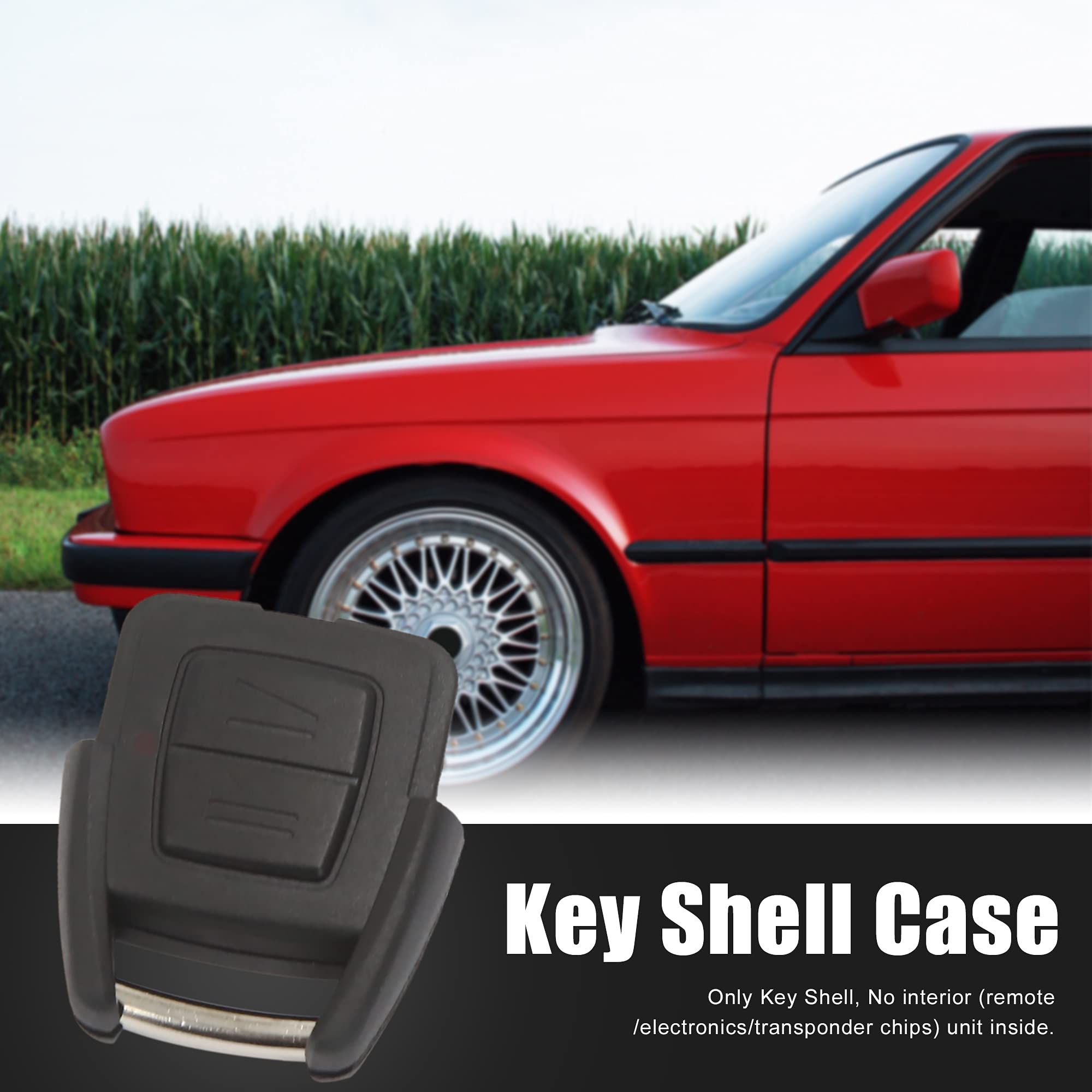 Uxcell Car Replacement Key Fob Shell Case For Vauxhall For Astra G Zafira Vectra C 2 Key Button Black