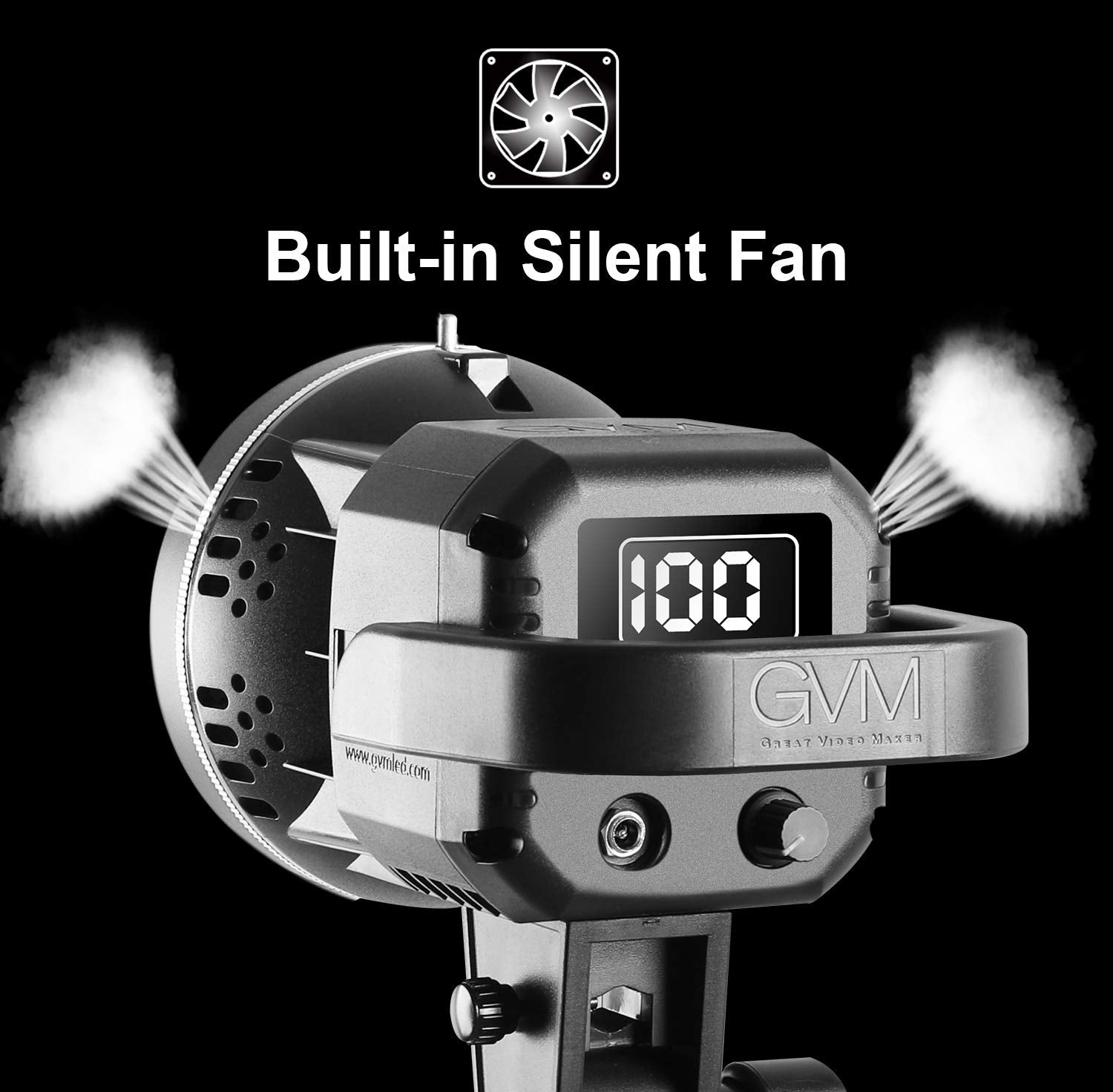 Gvm 80W Video Light, Studio Lights For Photography, Softbox Lighting Kit With Bowens Mount, Cri97+ 5600K Colour Temperature , 22