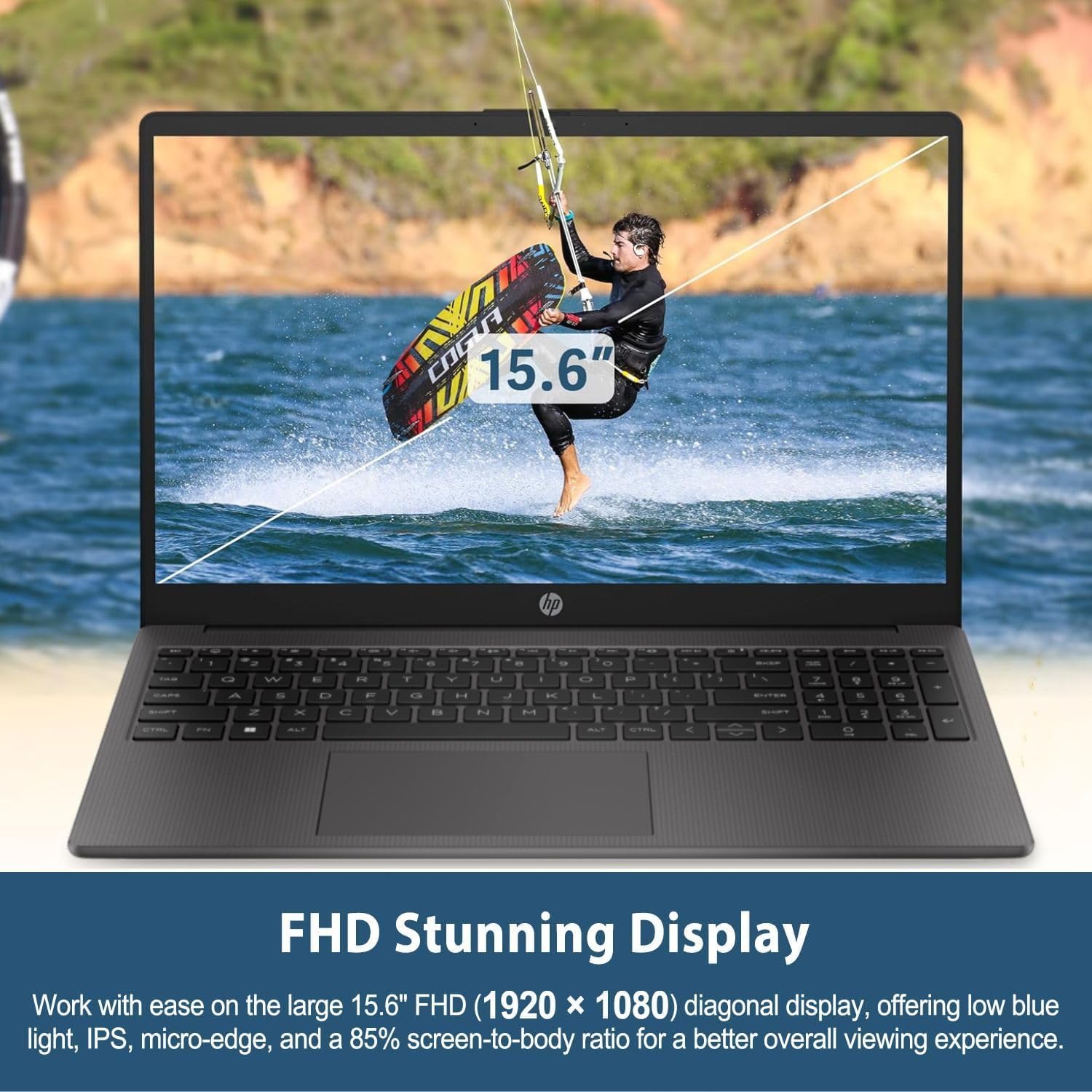 Hp Newest 255 G10 Business Laptop, 15.6'' Fhd Display, Amd Ryzen 5 7530U, 32Gb Ram, 1Tb Pcie Ssd, Numeric Keypad, Webcam, Hdmi,