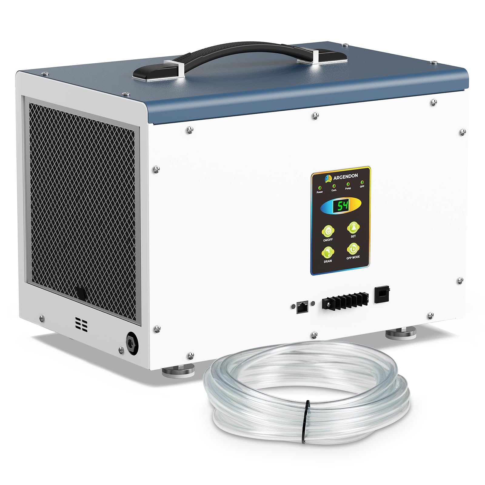 Argendon Commercial Dehumidifier with Pump for Crawlspace, Energy Star 120 Pints Basement Dehumidifier with Drain Hose for Large