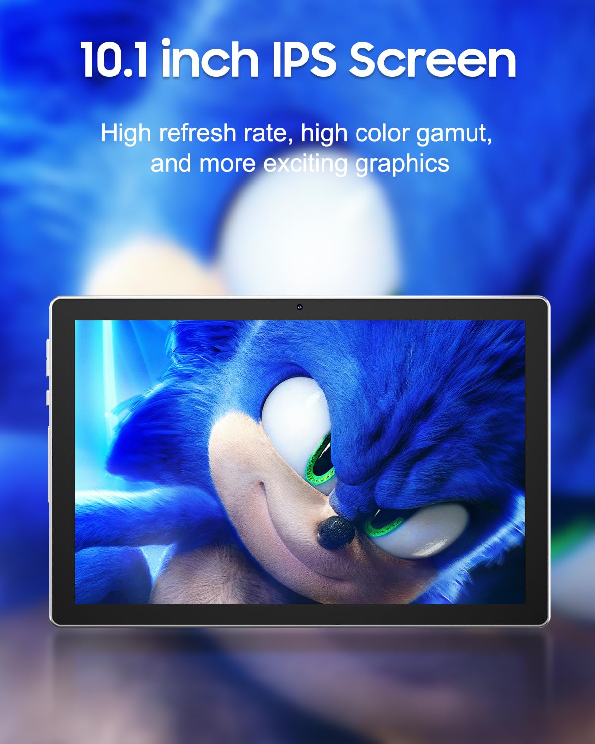 Android 12 Tablet 2 In 1 Tablet With Keyboard, 10.1 Inch Tablets Include Mouse Stylus Tempered Film, 2Gb Ram 32Gb Rom 512Gb Expa