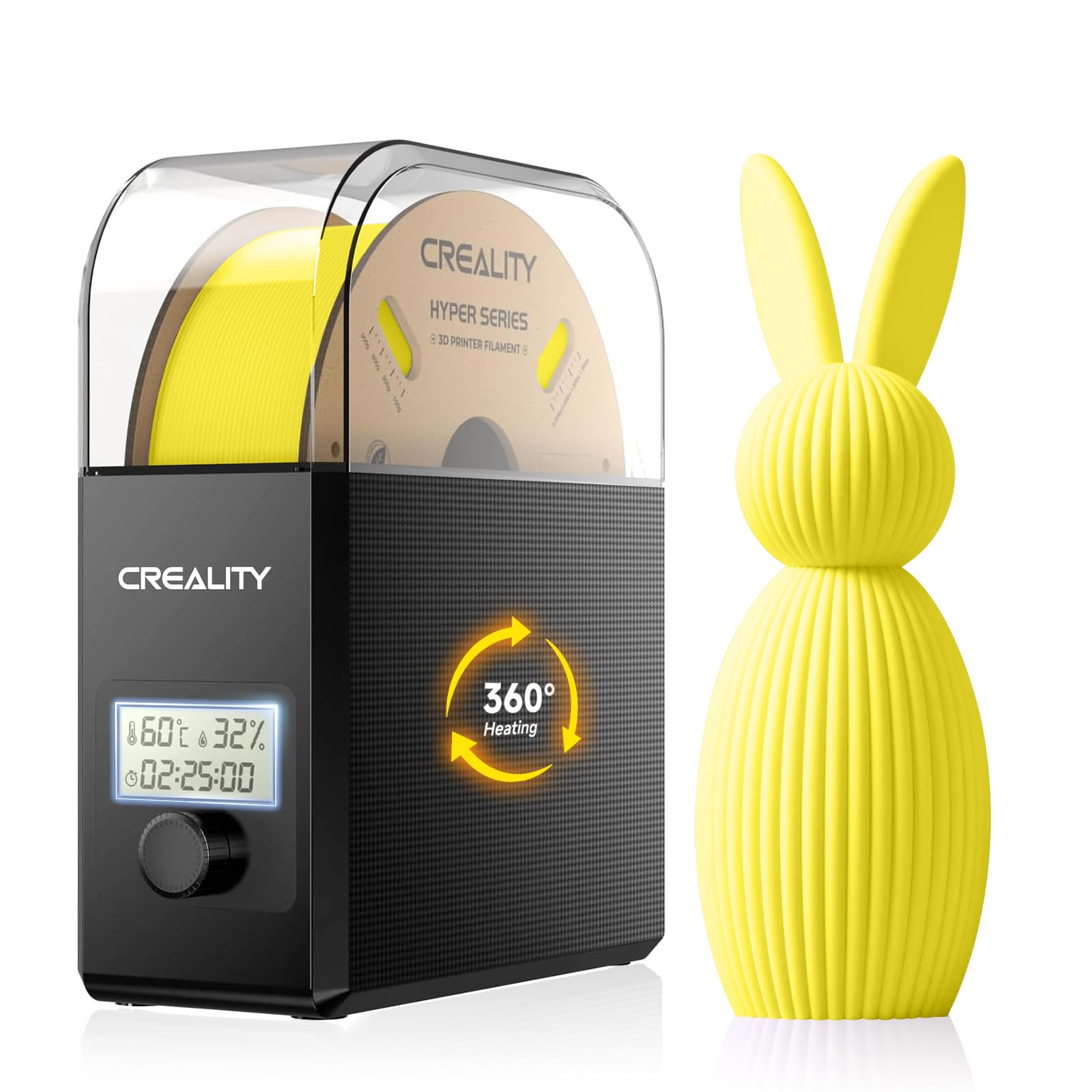 2025 Creality Filament Dryer Box Pro, Upgrade 3D Printer Filament Dryer Box with Fan, 360 Heating Filament Dehydrator Storage Bo