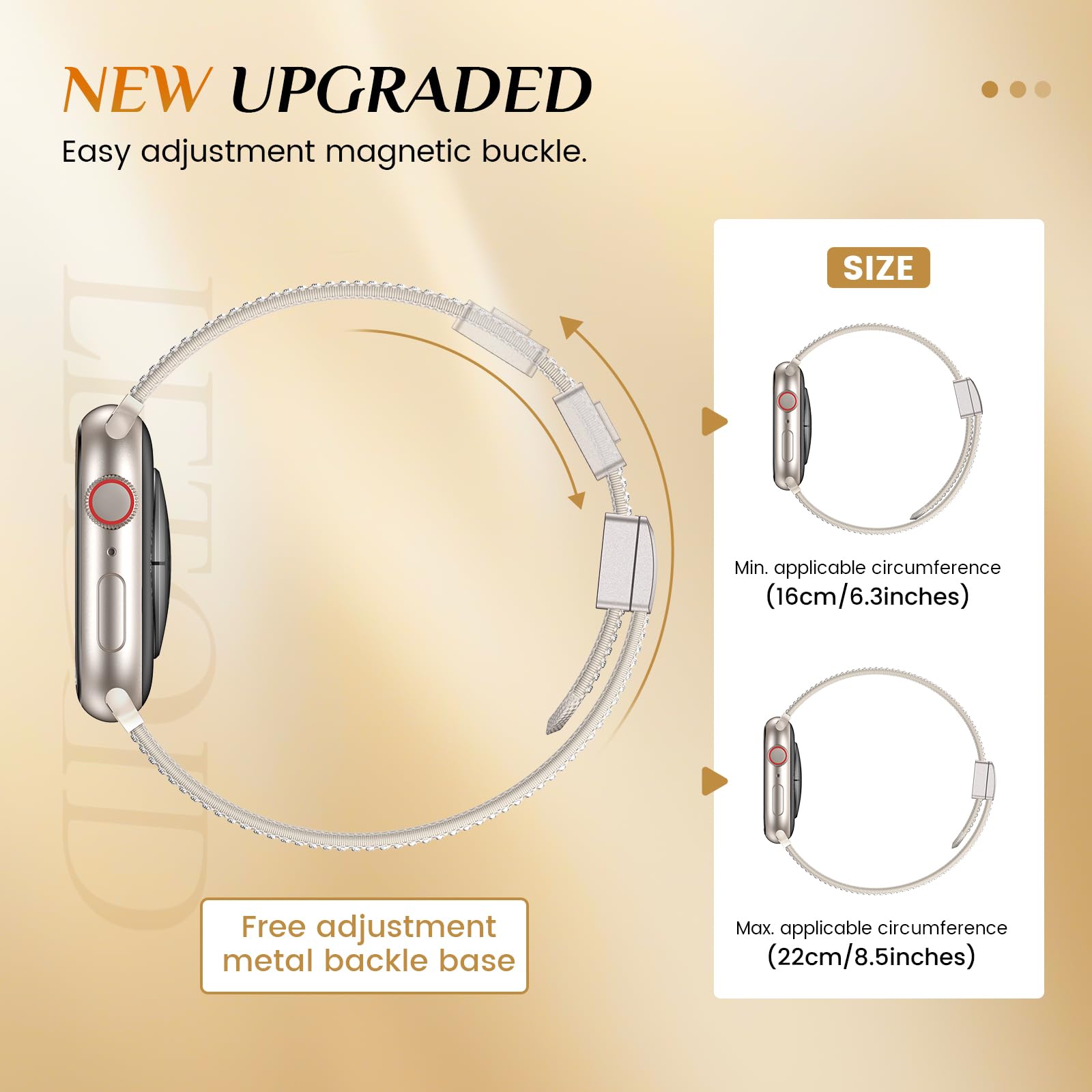 Letoid Stretchy Band Design For Apple Watch 38Mm 40Mm 41Mm 42Mm 44Mm 45Mm 49Mm, Magnetic Elastic Nylon Strap Women Replacement S