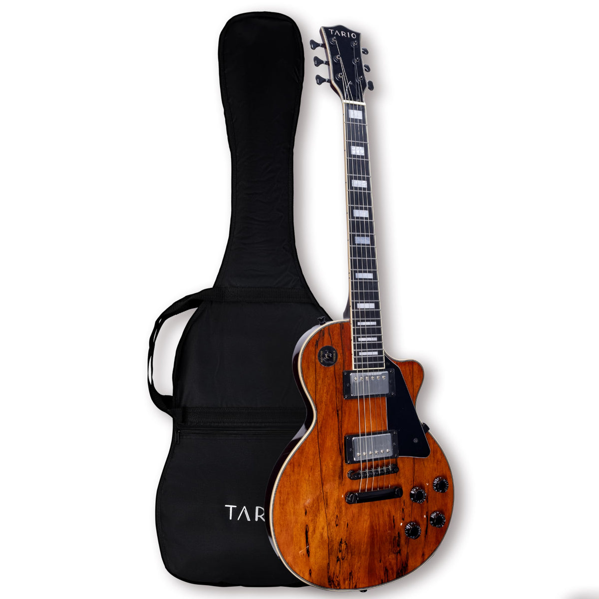 Tario Electric Guitar Spalted Maple Top With Okoume Body Maple Neck
