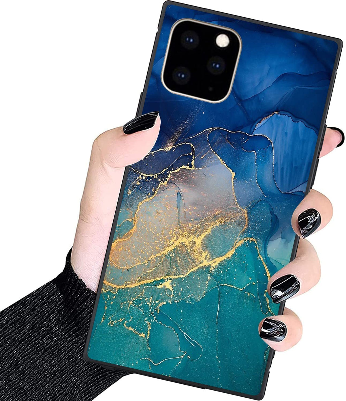 Zhuxuxitt Luxury Square Case For Iphone 12/12 Pro(6.1Inch), Fashion Women Girls, Hard Pc+Soft Silicone Is Shock Proof And Skid P