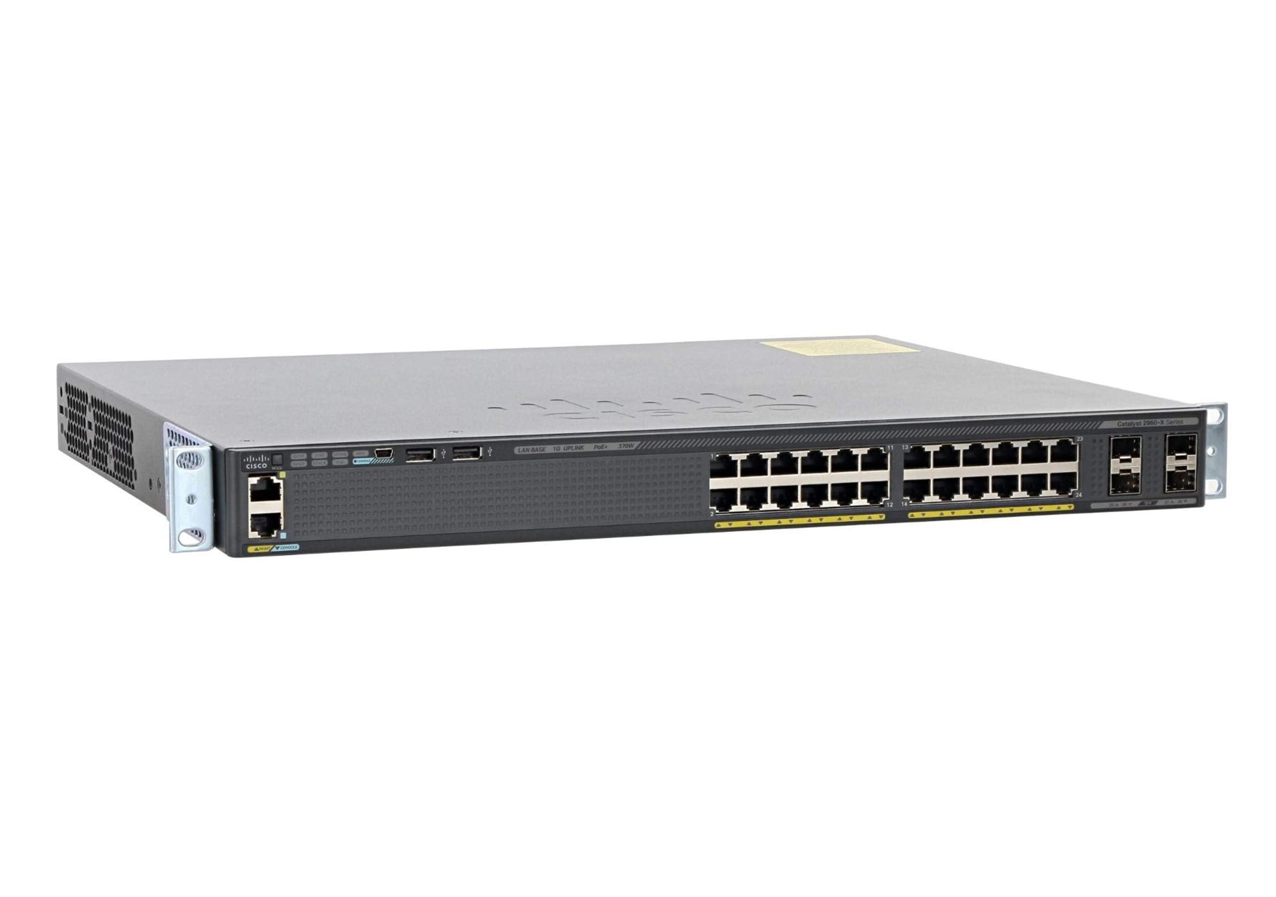 Cisco Catalyst Ws C2960X 24Ps L 24 Port Ethernet Switch With 370 Watt Poe