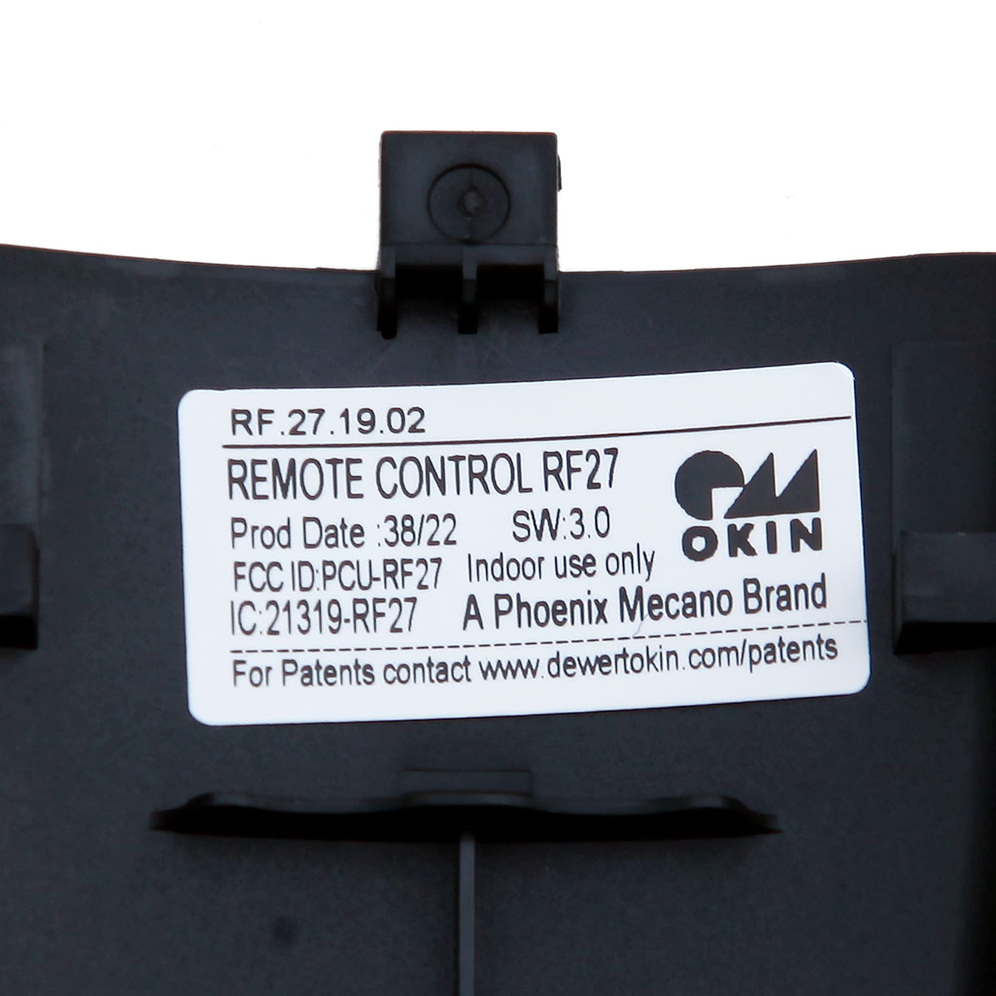 Adjustable Bed Okin Model Rf.27.19.02 Remote Control Replacement