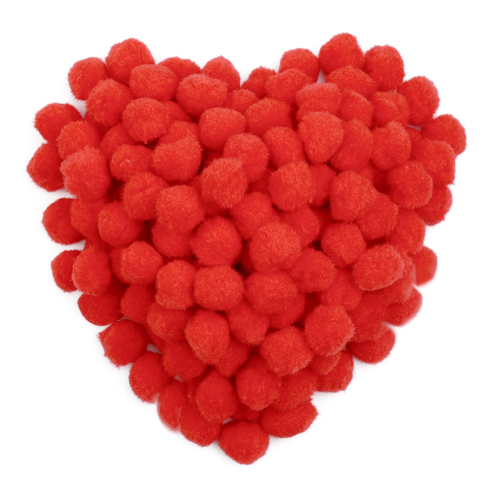 150 Pieces Pom Poms, 1 Inch Red Craft Pom Poms, Christmas Fuzzy Pompom Puff Balls, Small Pom Pom Balls For Diy Arts, Crafts Proj