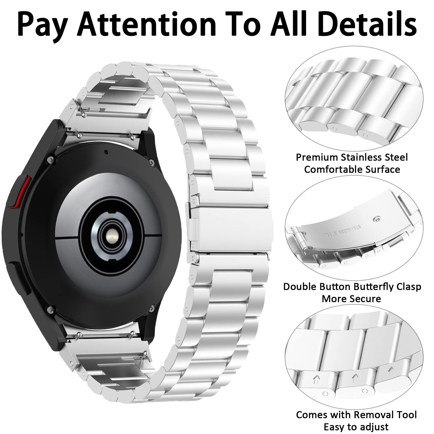 Miimall Compatible Samsung Galaxy Watch 5 Band 40Mm 44Mm/Watch 5 Pro 45Mm/Galaxy Watch 4 Band 40Mm 44Mm/Watch 4 Classic Band 42M