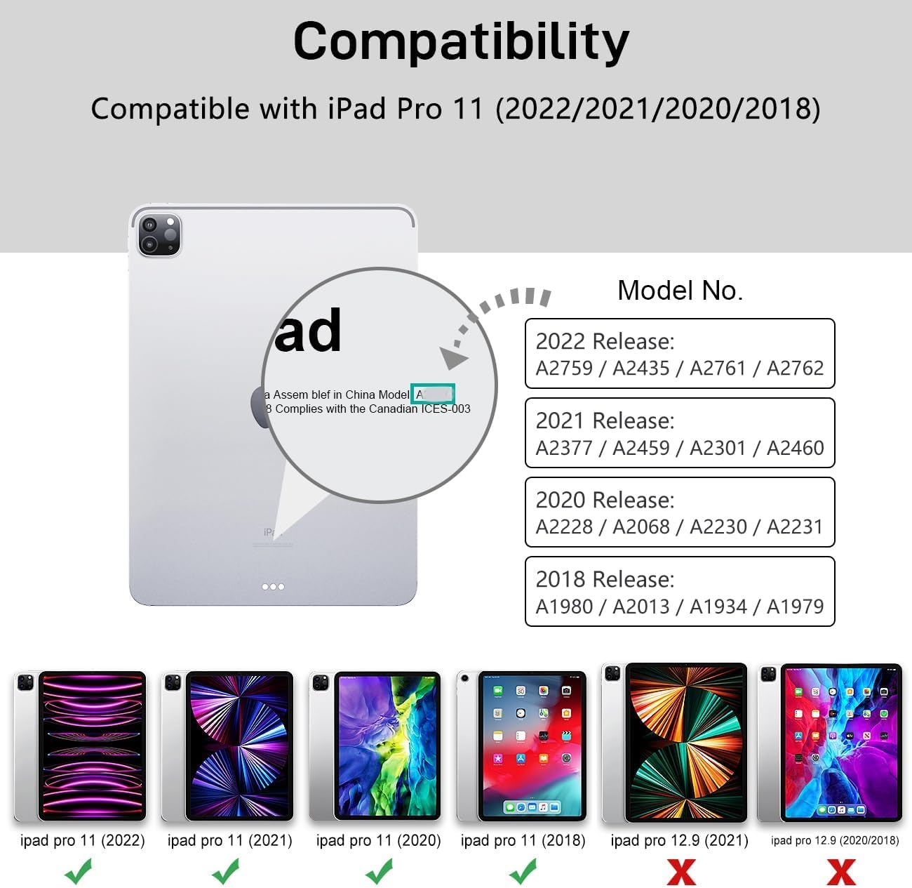 Tsqqst Case For Ipad Pro 11 Inch 4Th Generation 2022 With Screen Protector Pencil Holder | Full Body Protection Kids Proof Stand