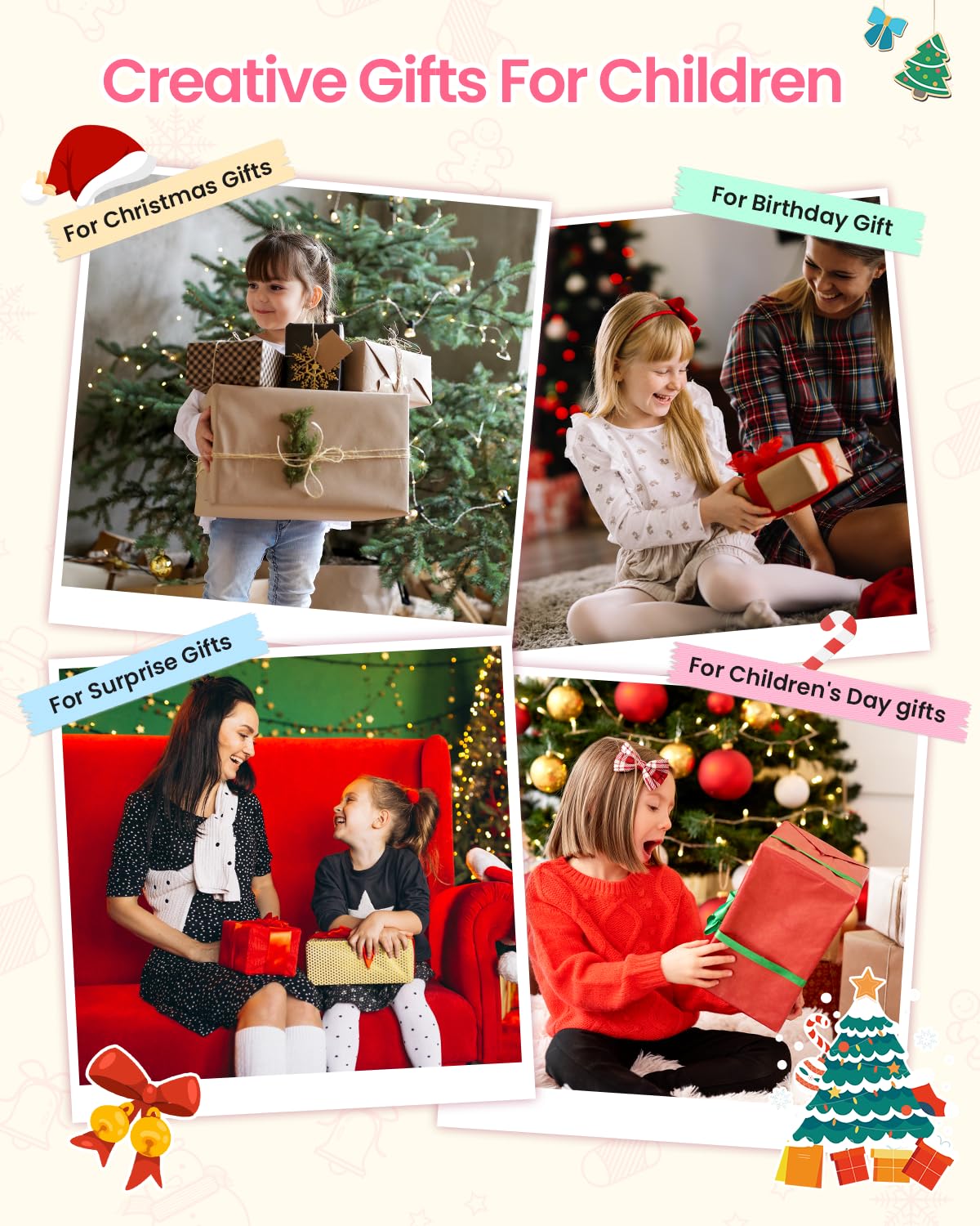 Bluetooth Kids Camera Instant Print, 1080P Mini Toddler Camera For Boys Girls, Portable Diy Instant Digital Camera For Kids, Coo