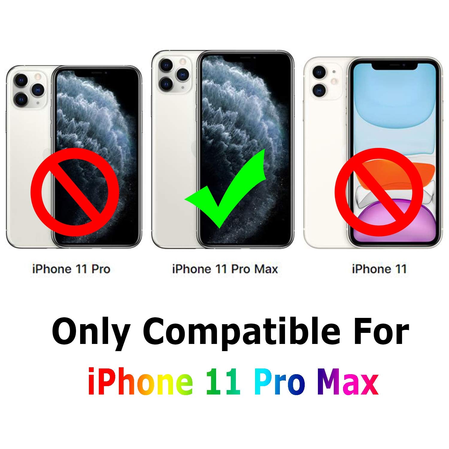 Tenoc Phone Case Compatible With Iphone 11 Pro Max, Clear Case Shockproof Protective Bumper Slim Cover For 6.5 Inch