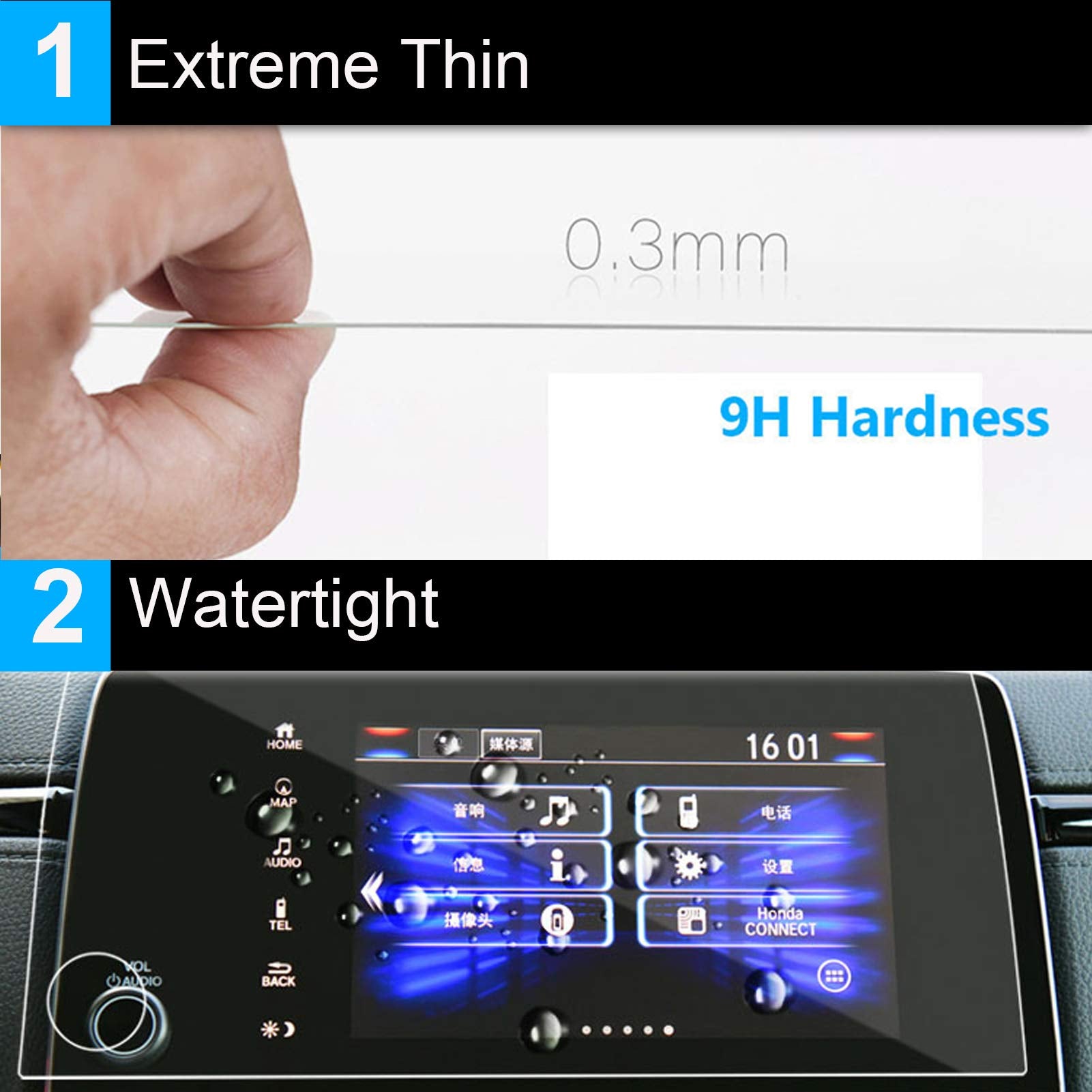 Ttcr Ii For Honda Crv Screen Protector Ex Ex L Touring 7 Inch Navigation Display [2017 2022], Console Touchscreen Protective Film With 7 Inches, Tempered Glass Gps Screen Protector