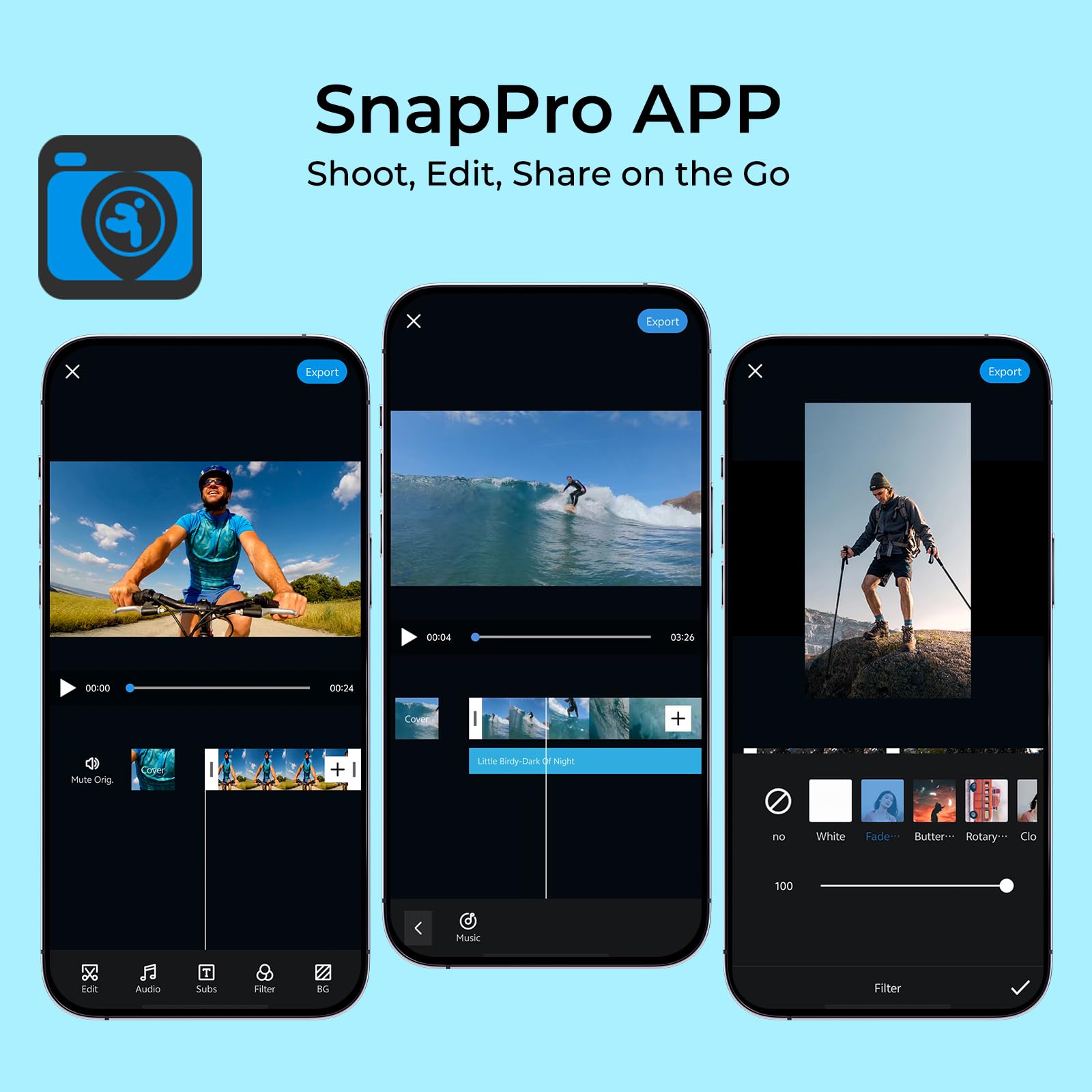 Icefox I7 Action Camera 4K 60Fps 30Mp With 2X 2150Mah Batteries, Underwater Camera With 5X Zoom, Eis, Powered By Snappro App,Sup