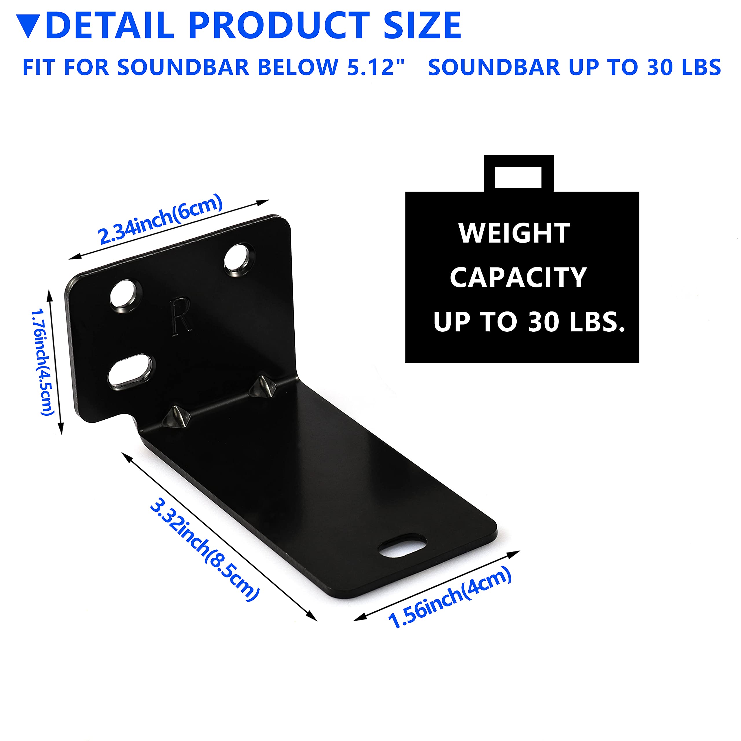 Suixing Universal Wall Mount With Hardware Kit Sound Bar Mounts Mounting Bracket Compatible Most Of Soundtouch/Soundbars Home Th