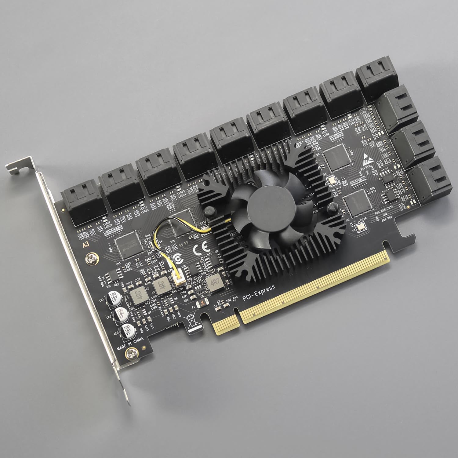 Glotrends Sa3824A 24 Port Pcie 3.0 X8 Sata Expansion Card, Compatible With Windows,Linux,Mac Os,Nas