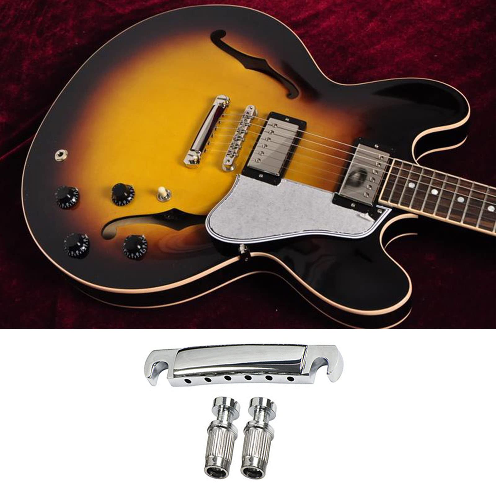 Electric Guitar Tune O Matic Tailpiece Bridge Set W/Studs Mounting Accessories Fit For Epiphone Les Paul Replacement Parts