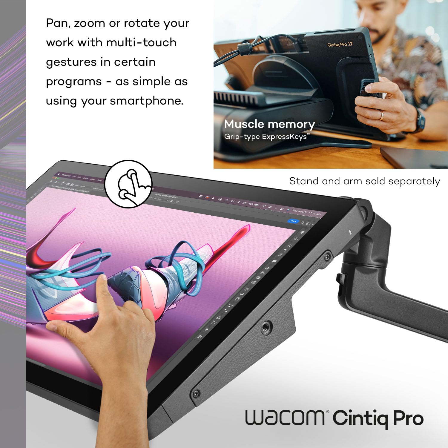 Wacom Cintiq Pro 17 Drawing Tablet With Screen, 17.3 Ultra Hd 4K Touchscreen Display Graphic Arts Tablet With Pro Pen 3, Profess
