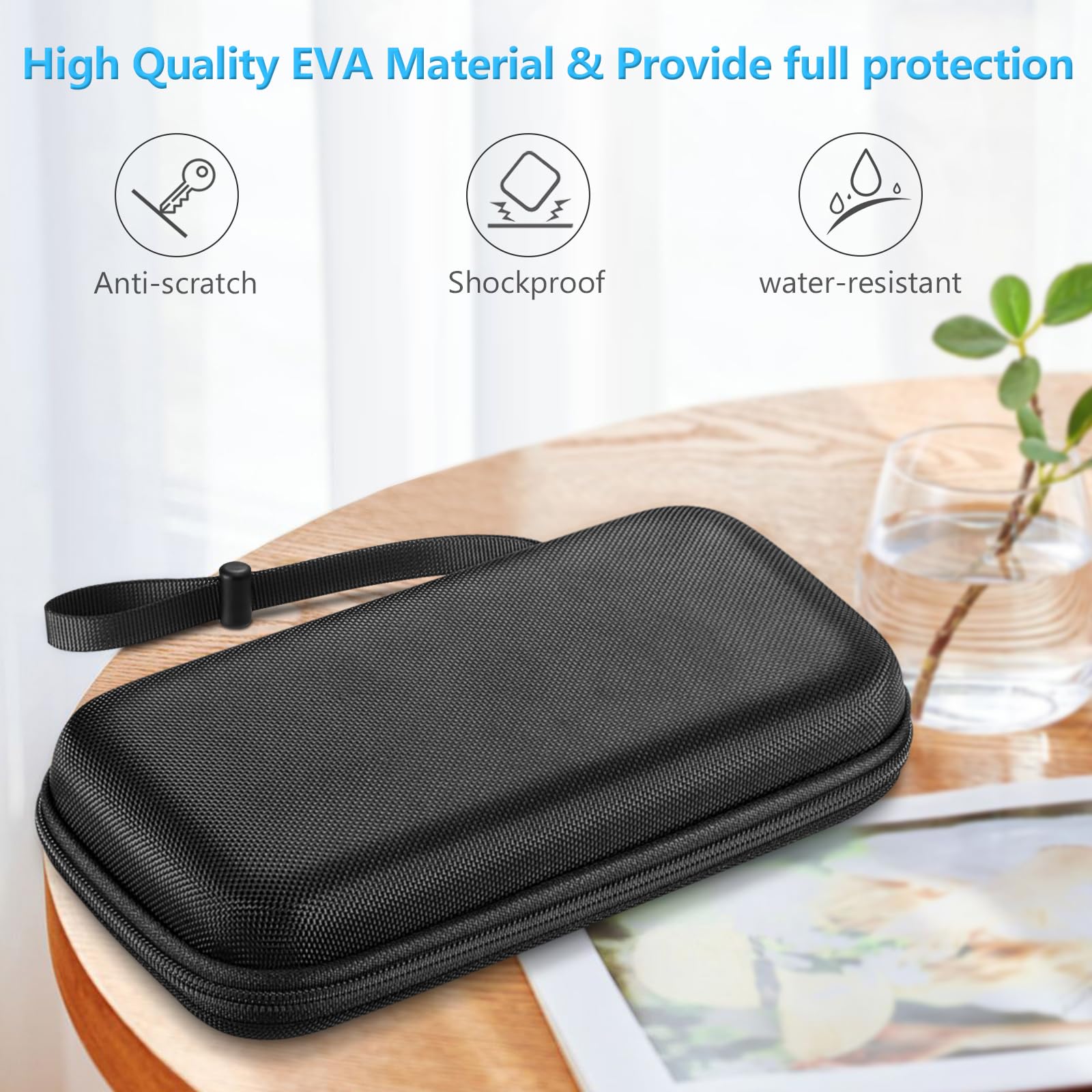 Skyreh Graphing Calculator Carrying Case For Ti 84 Plus Ce, Hard Eva Shockproof Protective Case For Texas Instruments Ti 84 Plus Ce/Ti 83 Plus Ce/Ti Nspire Cx Ii Cas/Tl Nspire Cx Ll (Black)