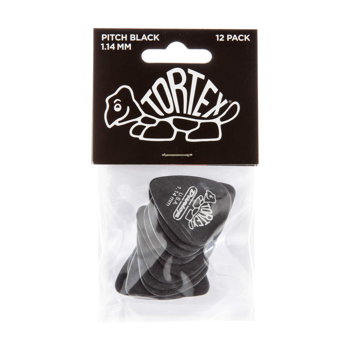 Dunlop Tortex� Pitch Black, 1.14Mm, 12/Player'S Pack