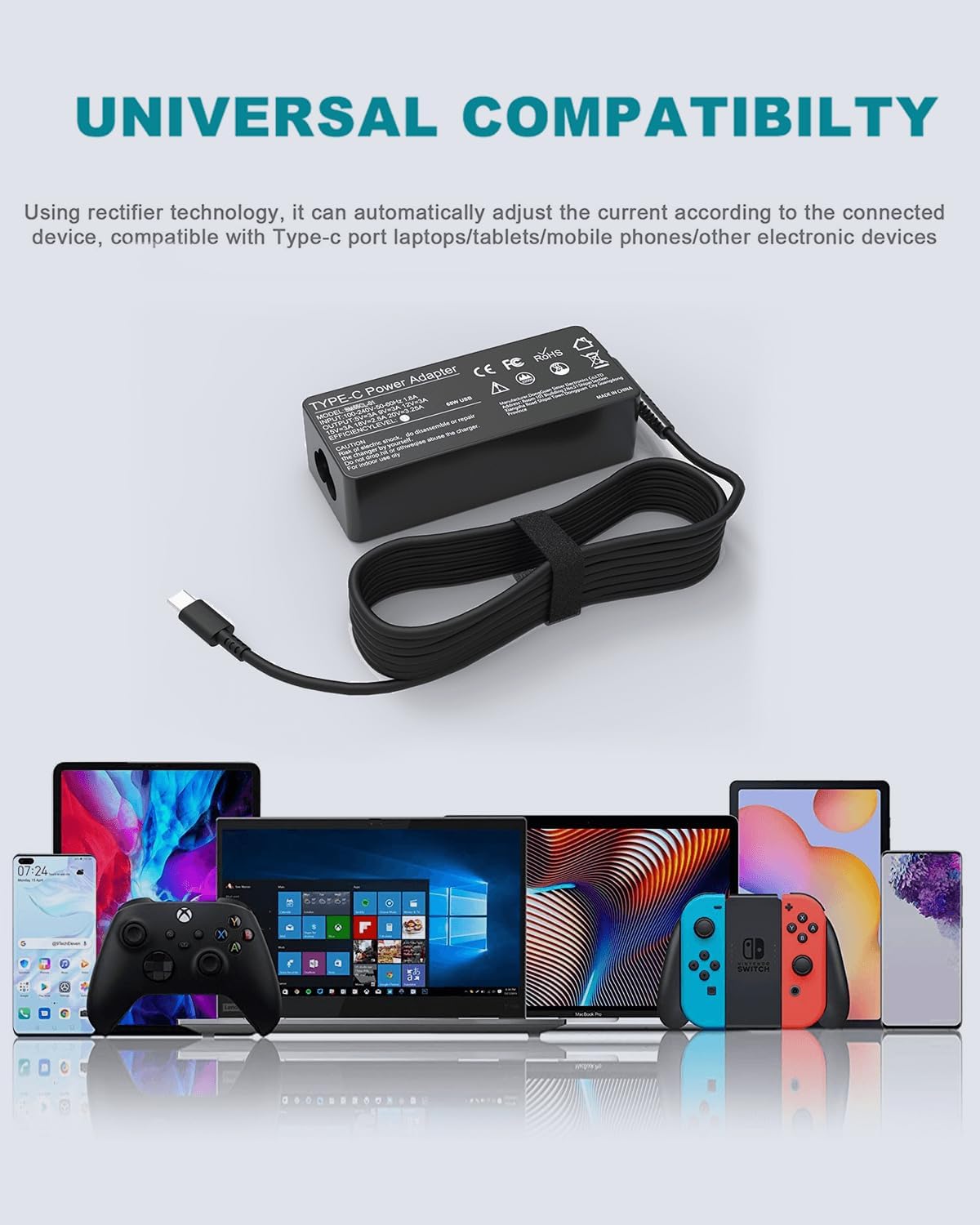 Vvox347 65W Watt Ac Power Cord Adapter For Lenovo Laptop Charger Usb C : Lenovo Thinkpad Charger Usb C,Lenovo Yoga Charger Usb C