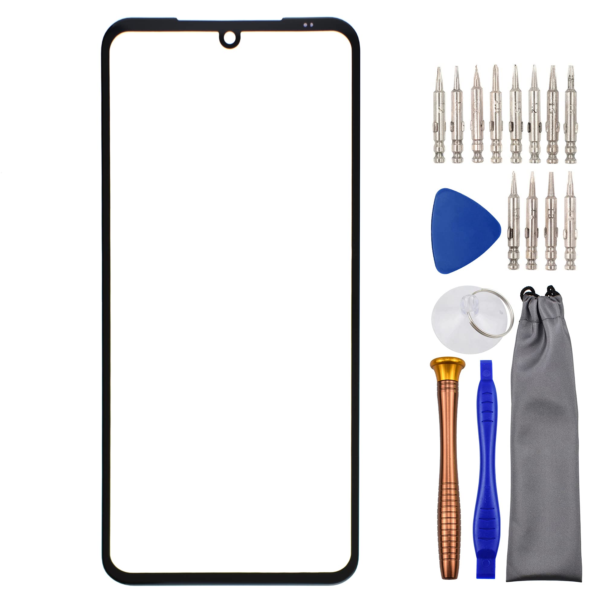 Sunways Glass Outer Screen Replacement for LG V60 ThinQ 5G LM-V600 Black