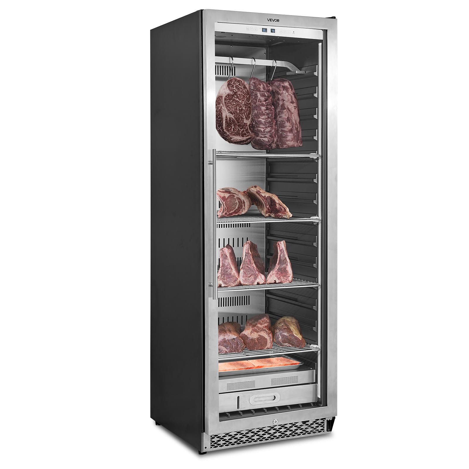 VEVOR ZS-A450N Fridge for Steaks Dry AGER Refrigerator for Meat with Precise Temperature & Humidity Control, Freestanding & Buil