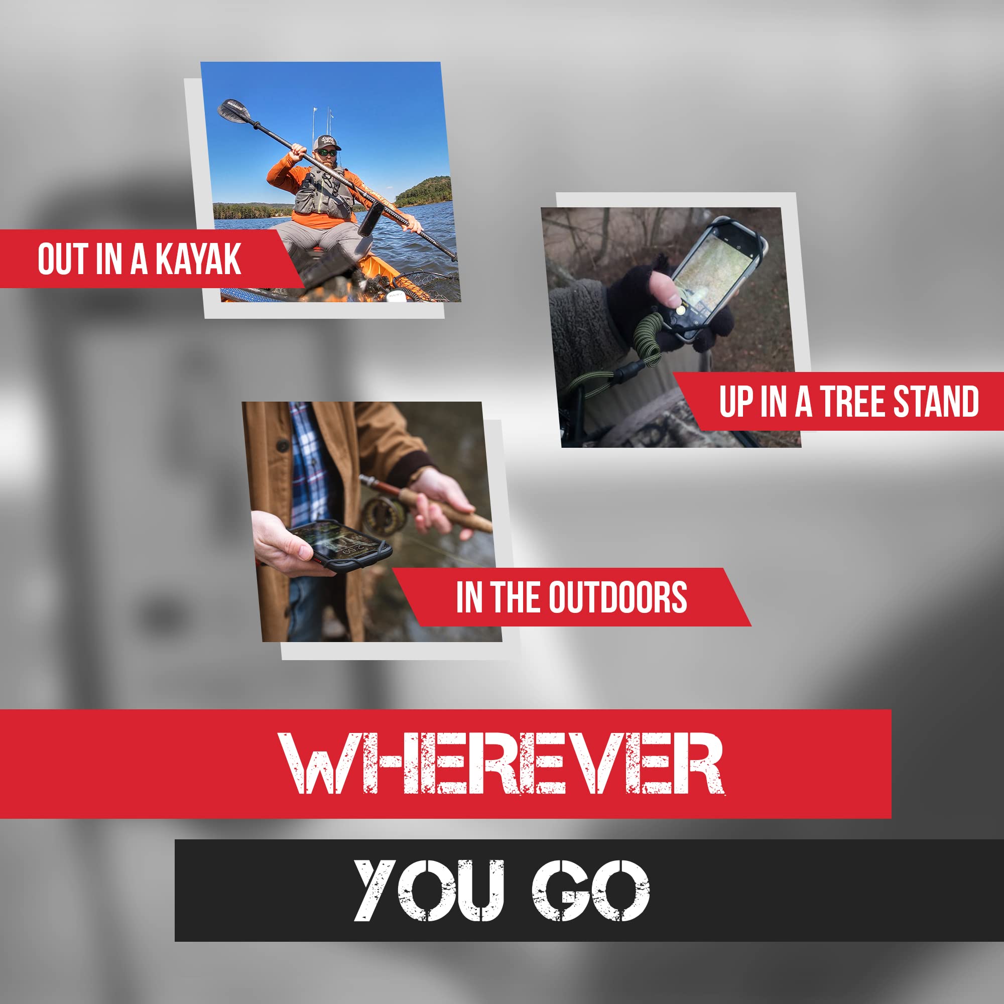 Rogue Fishing Co. The Protector Phone Tether | Use As Cell Phone Lanyard Or Hiking/Boating/Kayak Tether | Phone Leash Ensures Yo