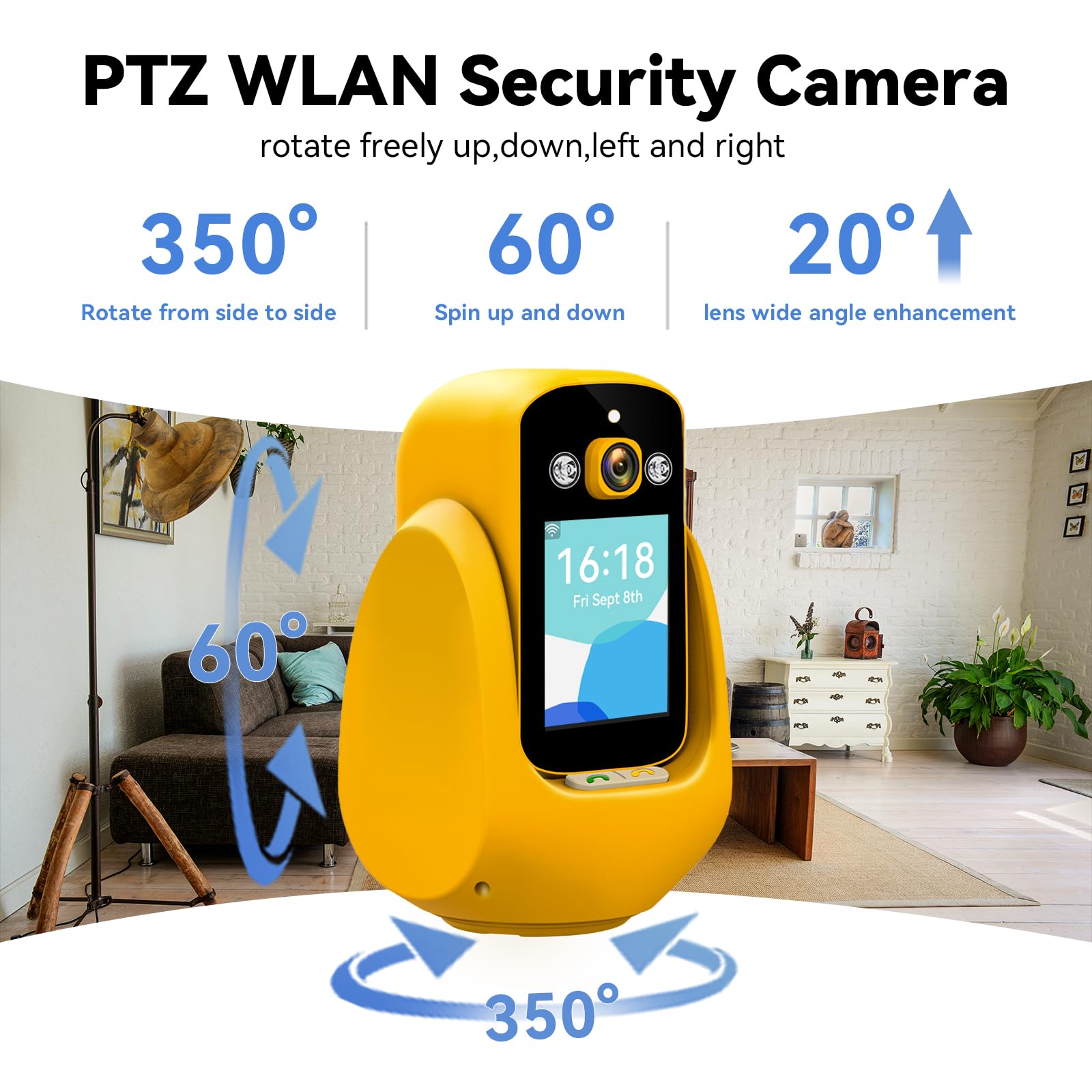 Acemo Indoor Security Camera,Two Way Video Camera, Wifi Baby/Elder/Puppy/Dog/Pet Camera, 1080P Nanny Security Camera For Home, V