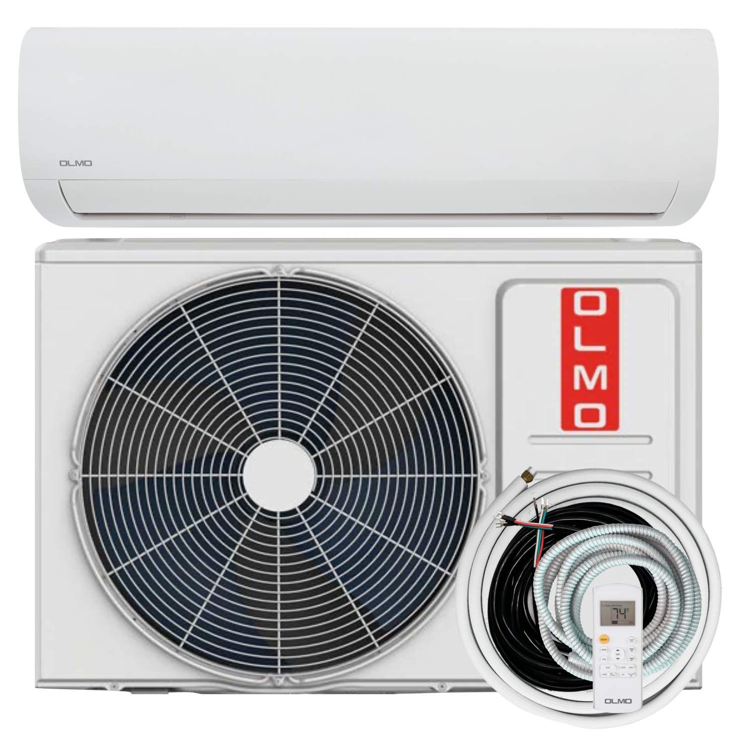 Olmo Alpic 9,000 Btu, 110/120V Ductless Mini Split Ac/Heating System With Heat Pump Including 16Ft Installation Kit
