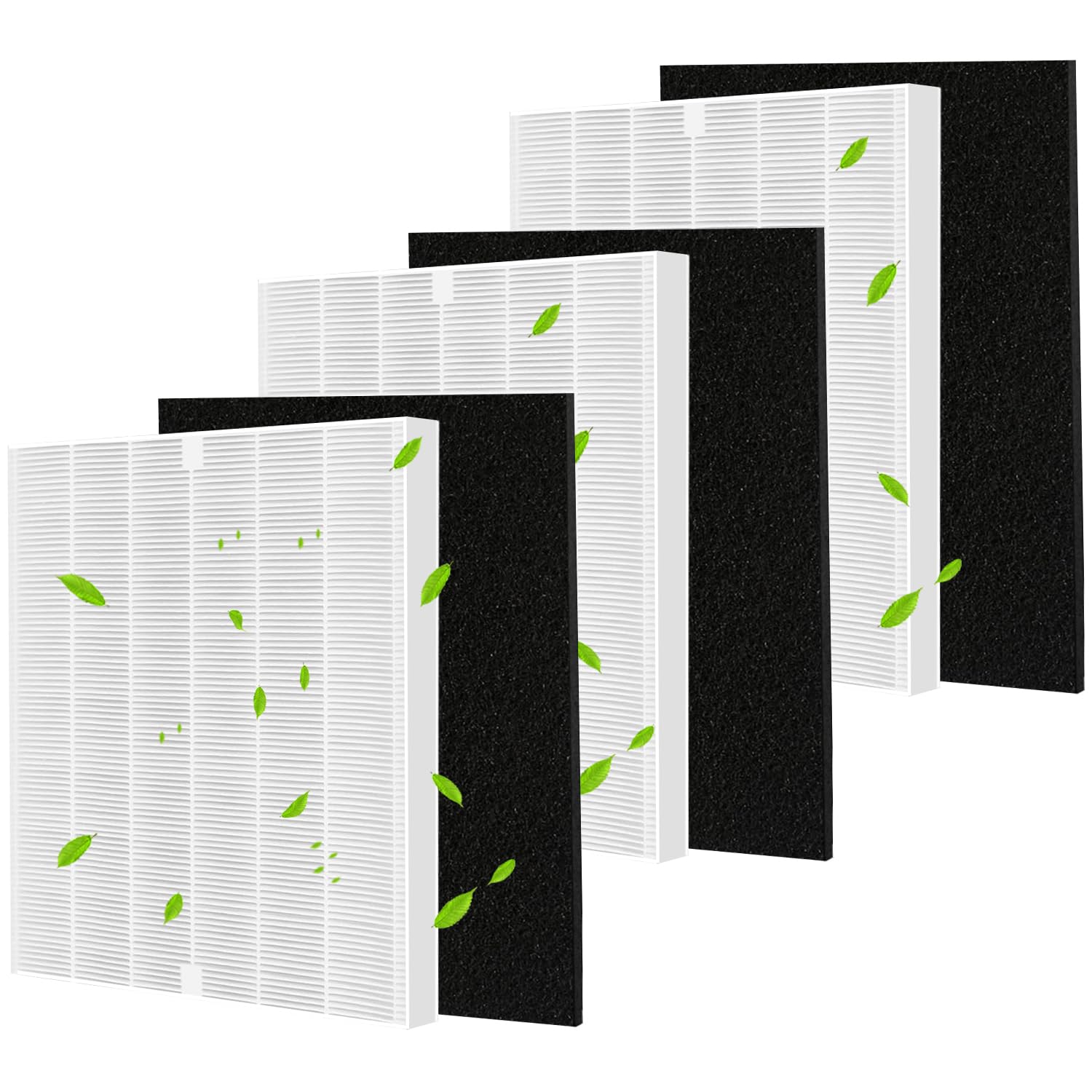 Ap 1512Hh & 200M Filter Set Compatible With Coway Airmega Ap 1512Hh And Airmega 200M Air Puri Fier, 3 Hepa And 3 Carbon Filters,