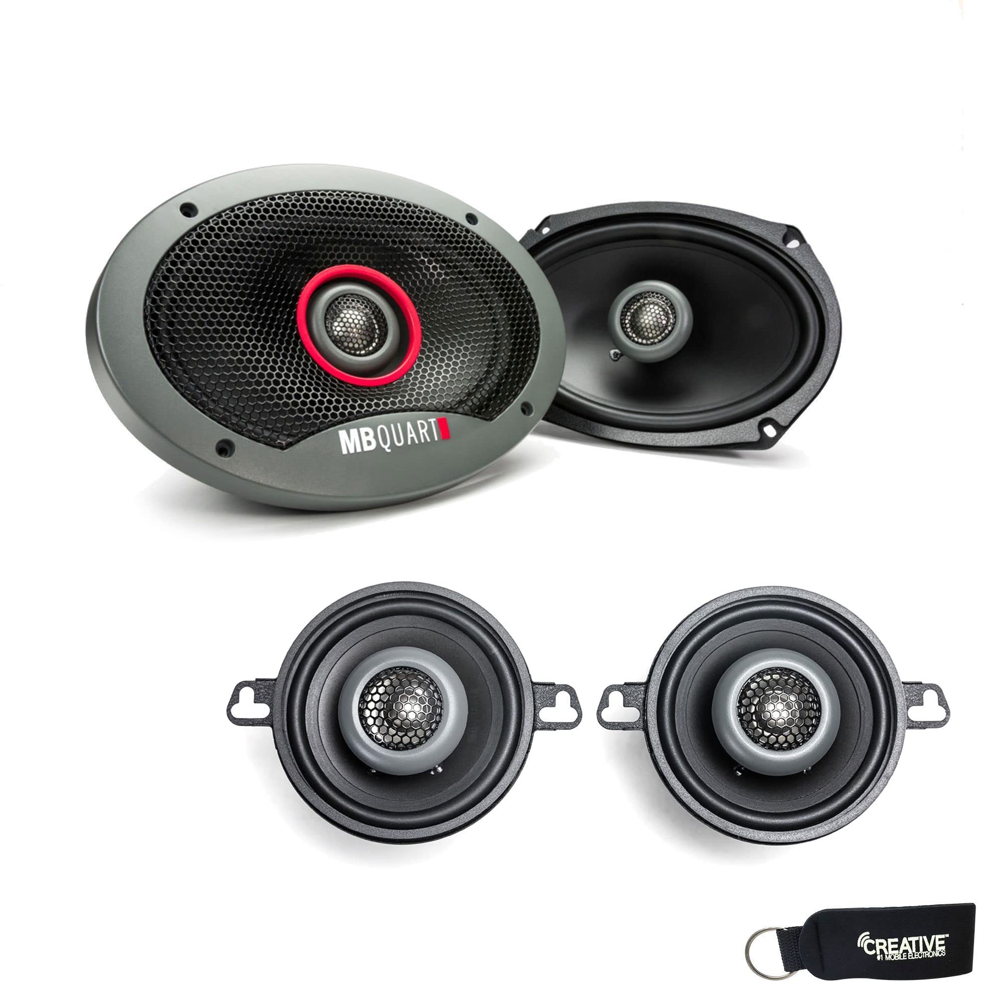 MB Quart - Pair of Formula FKB169 6x9 Coaxial Speakers and A Pair of Formula 3.5 Speakers FKB108