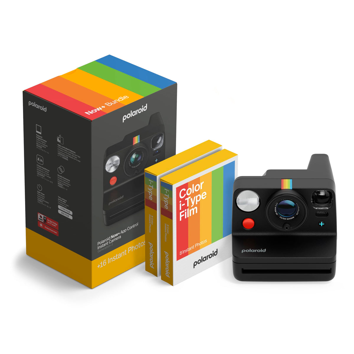 Polaroid Now+ 3rd Generation I-Type Instant Camera + Film Bundle - Now ...
