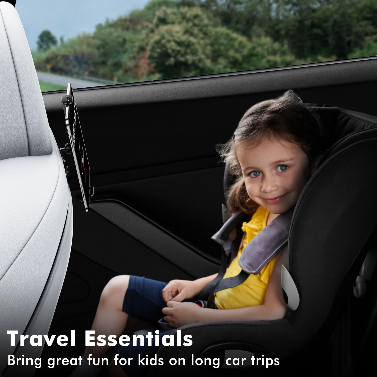 Oatsbasf Rear Seat Tablet Mount For Tesla Model Y Model 3, 360Rotatable Headrest Tablet Holder Headrest Stand Cradle Accessories