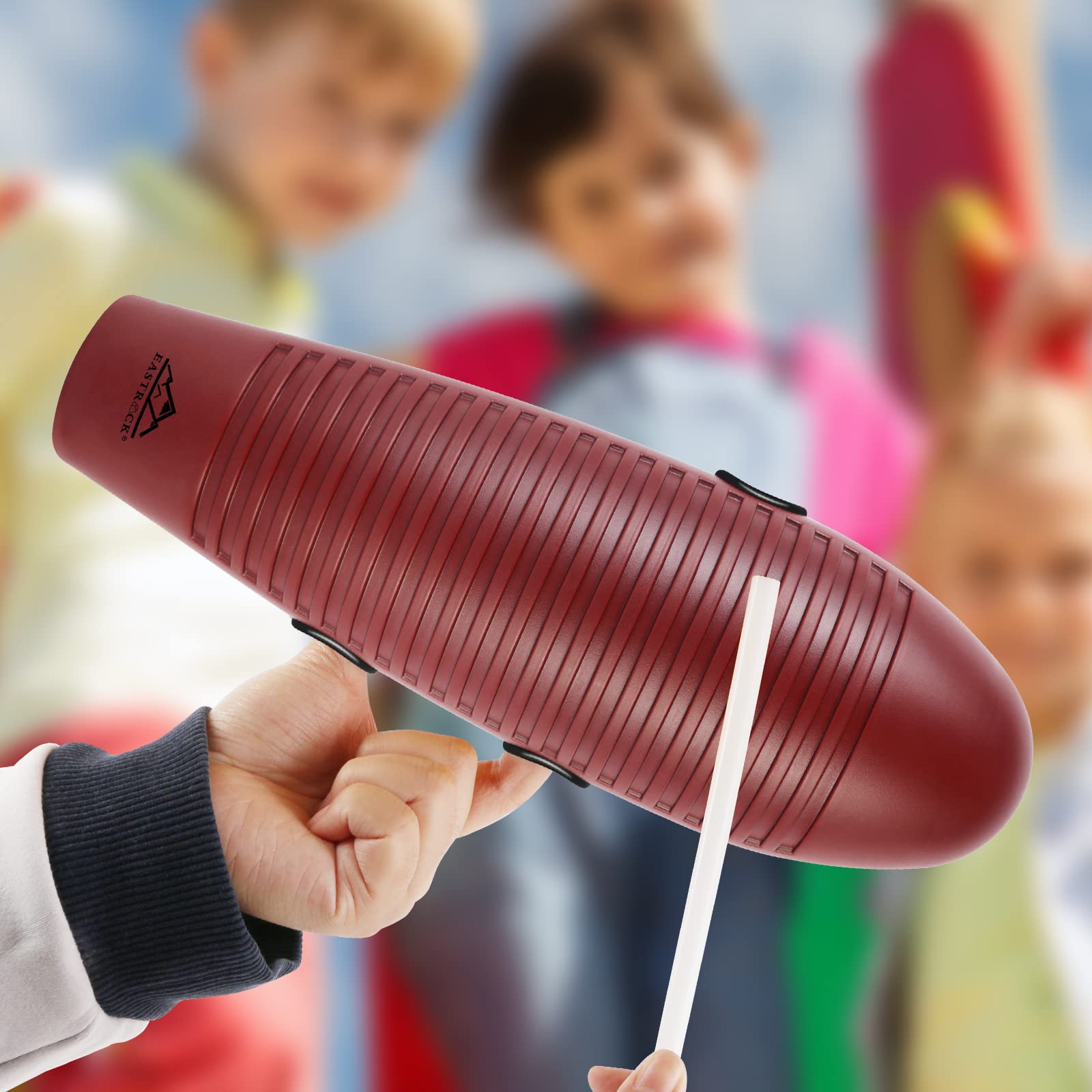 Eastrock Guiro Instrument 3.9''X13'' Fish Shaped Latin Percussion Instrument With 2 Scrapers Guiro Instrument Musical Training T